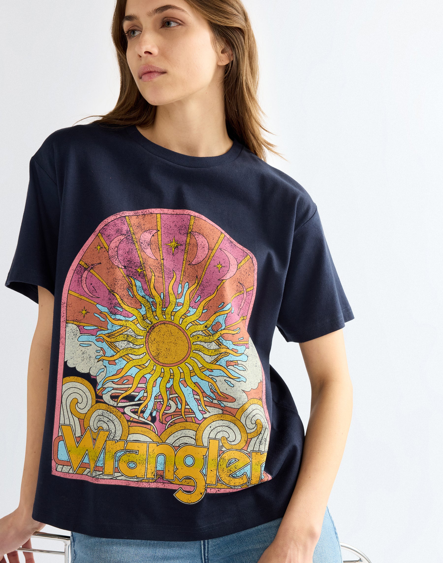T-Shirt Girlfriend in Dark Sapphire T-Shirts Wrangler