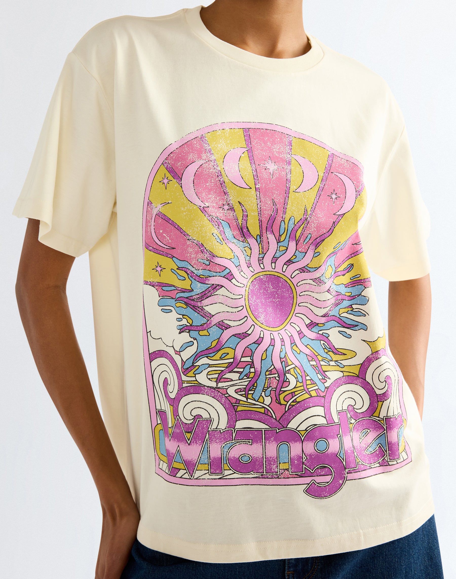 T-Shirt Girlfriend in Antique White T-Shirts Wrangler