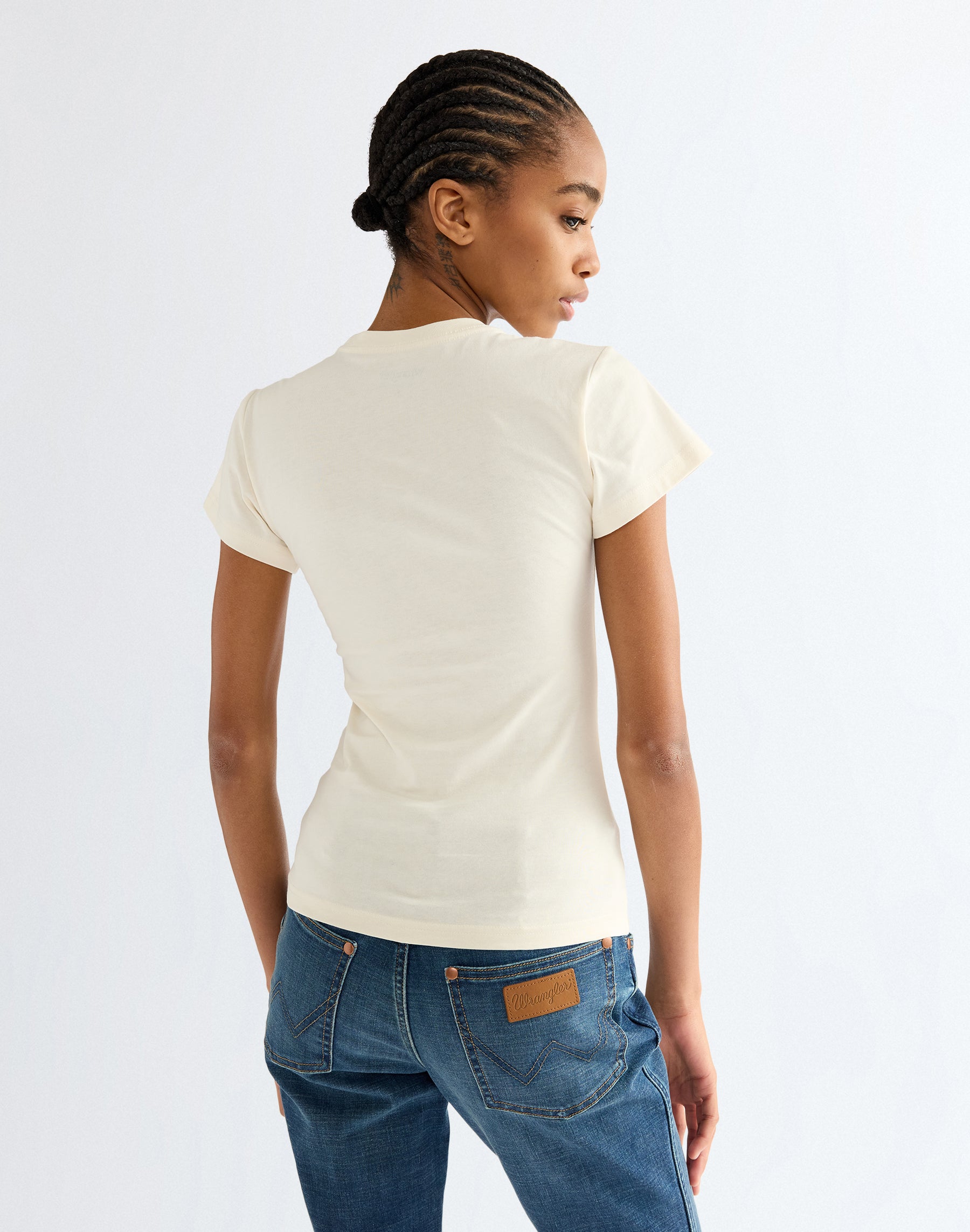 T-Shirt Shrunken Band in Egret T-Shirts Wrangler
