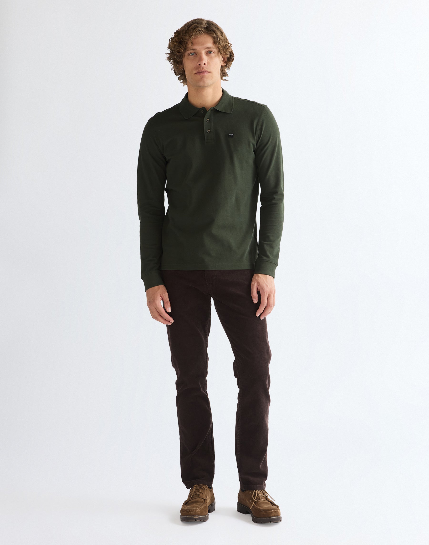 Langarmpolo Polo in Rosin T-Shirts Wrangler