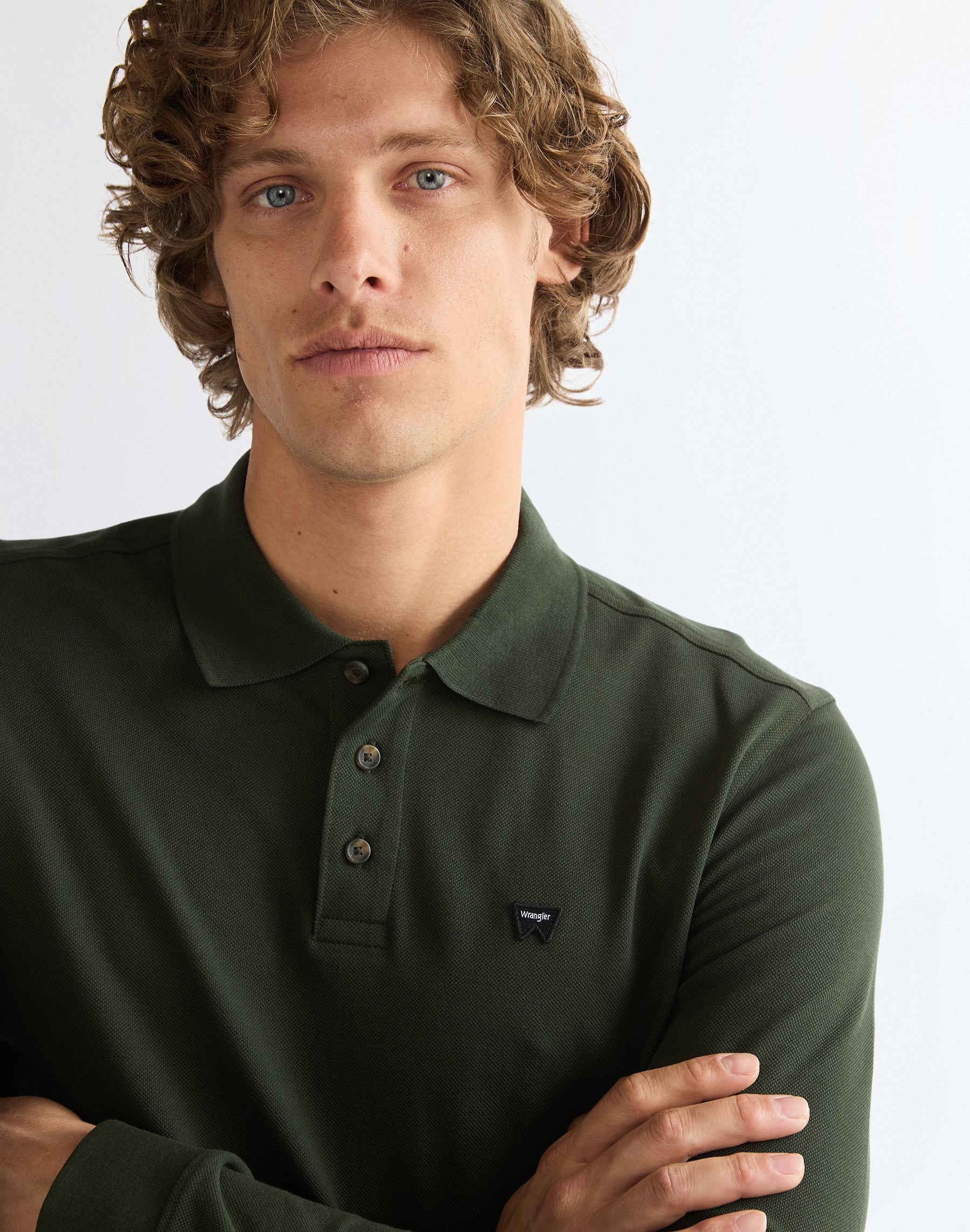 Langarmpolo Polo in Rosin T-Shirts Wrangler