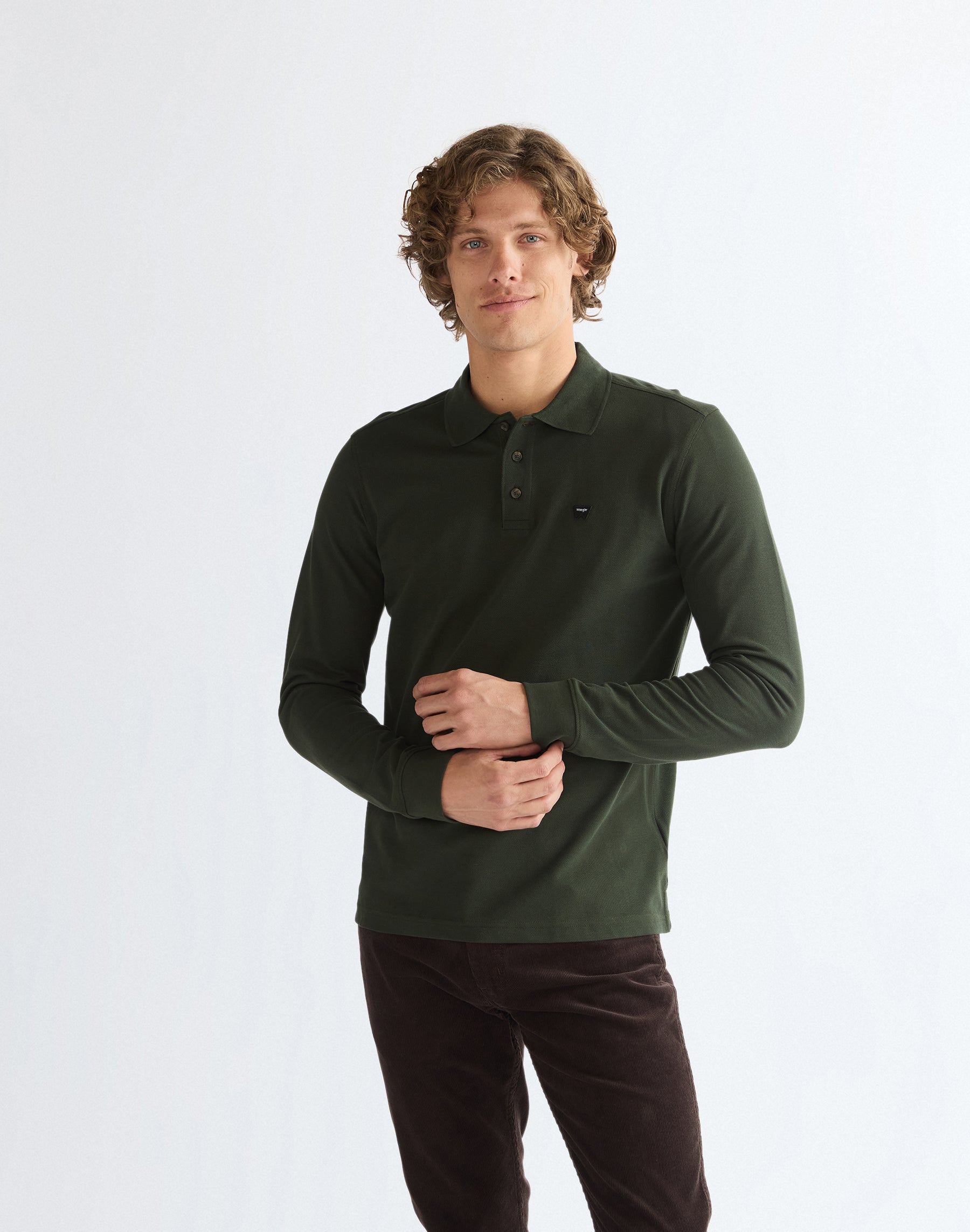 Langarmpolo Polo in Rosin T-Shirts Wrangler