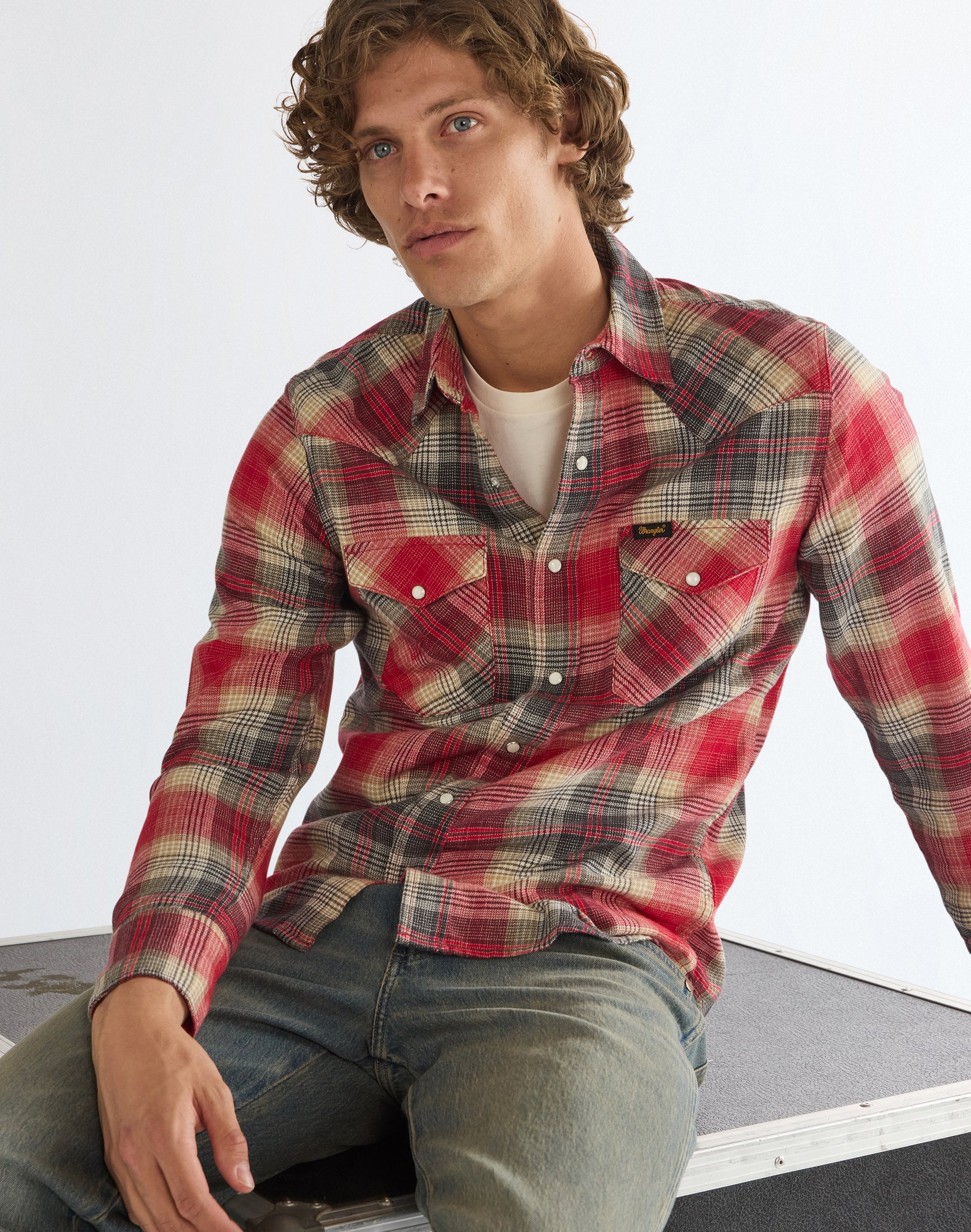 Langarmhemd Western in Chili Pepper Hemden Wrangler