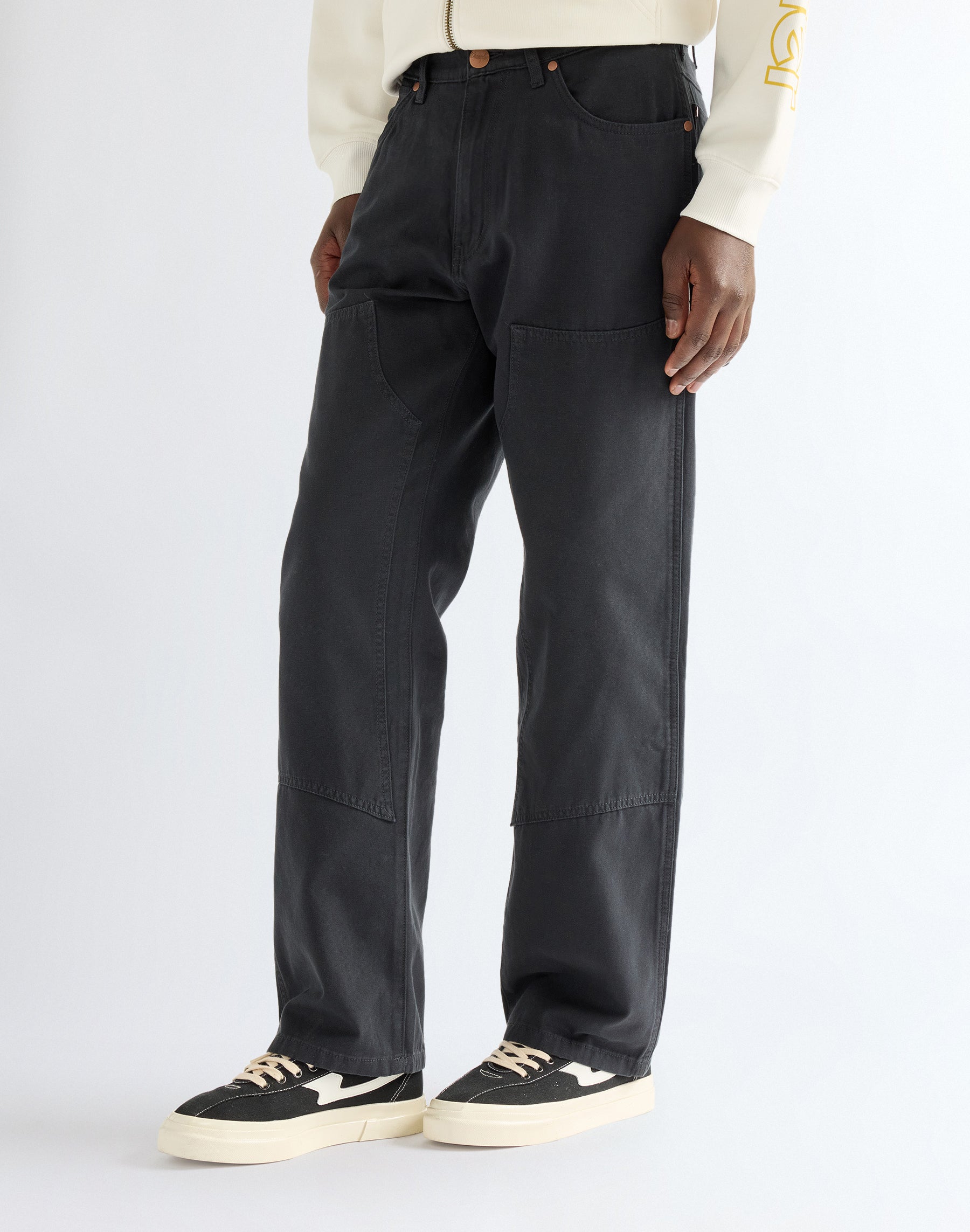 Hose Double Knee Carpenter in Jet Black Hosen Wrangler