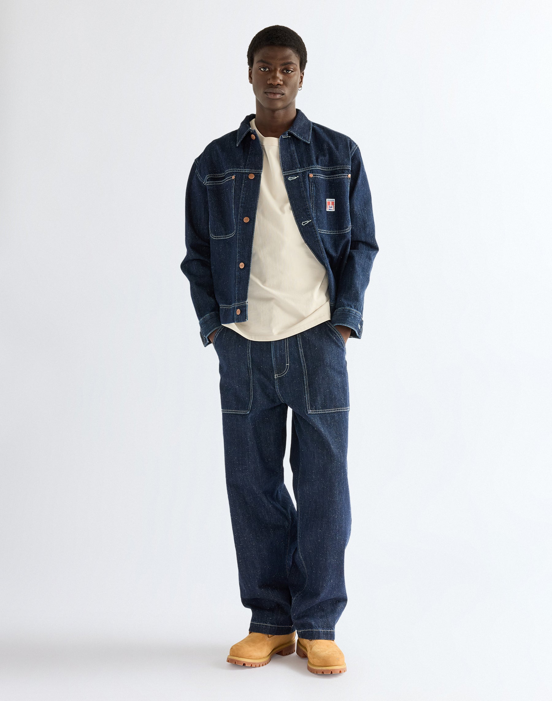 Hose Work in Indigo Nep Hosen Wrangler