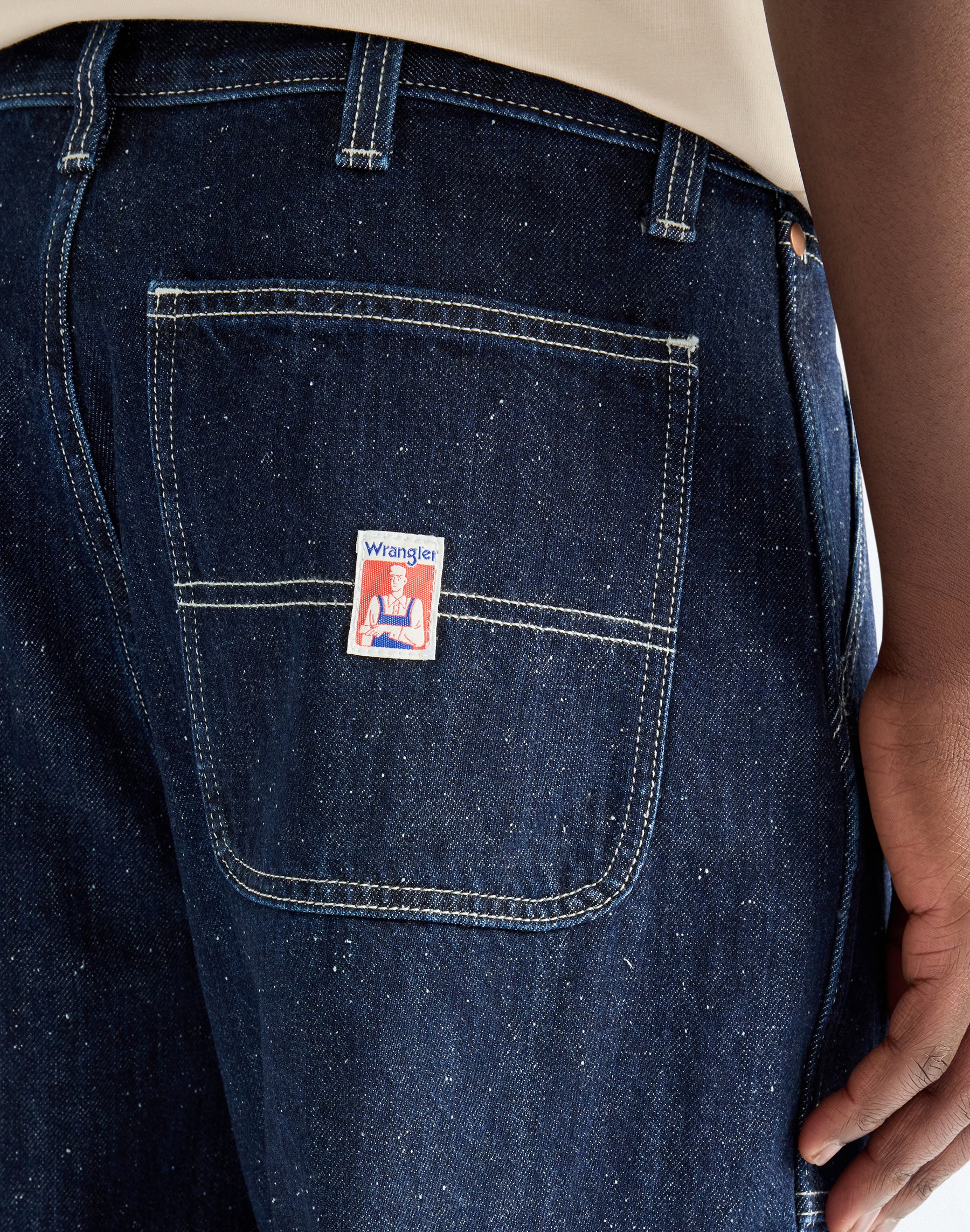 Hose Work in Indigo Nep Hosen Wrangler