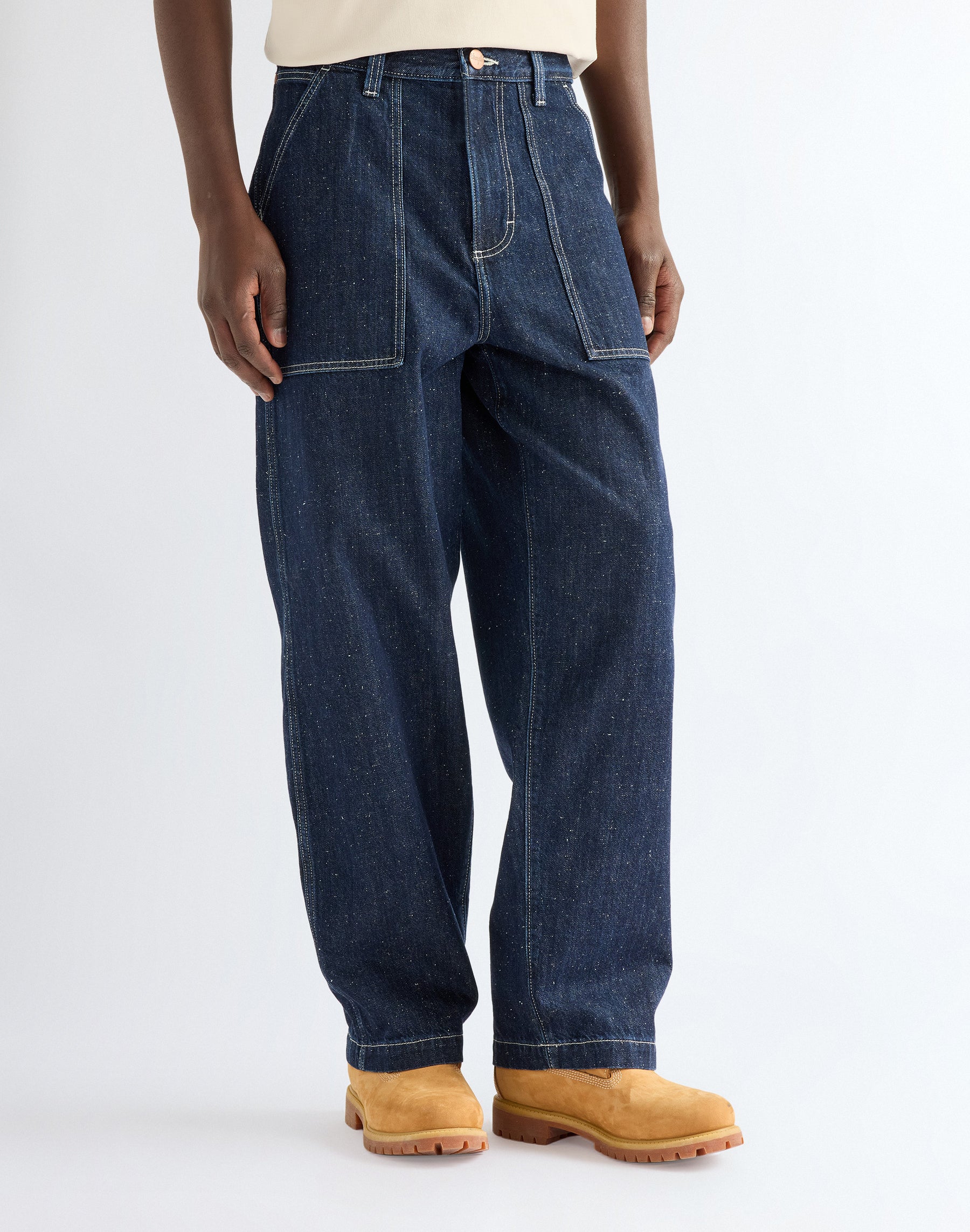 Hose Work in Indigo Nep Hosen Wrangler