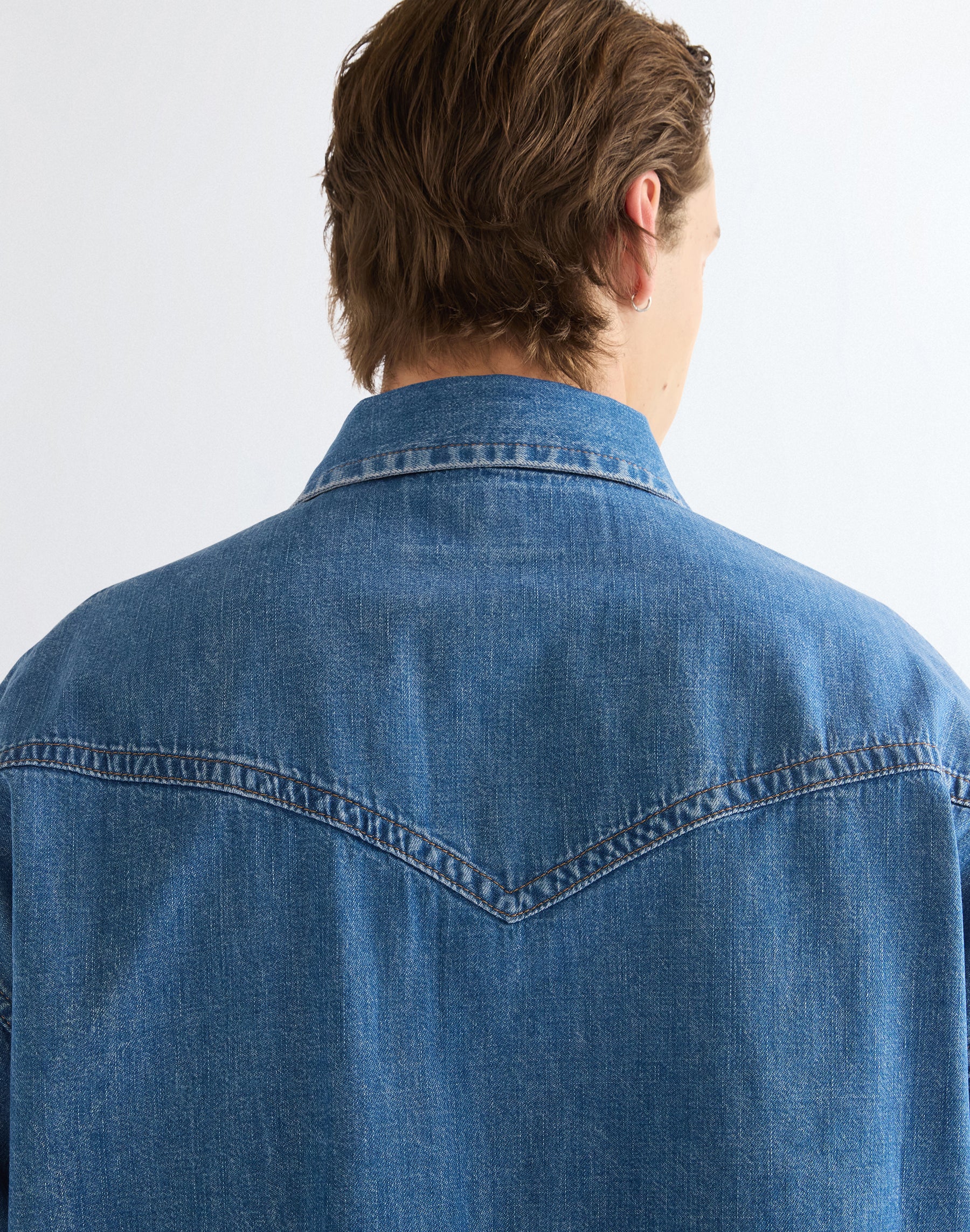 Jeanshemd Super Western in Cowboy Fade Hemden Wrangler