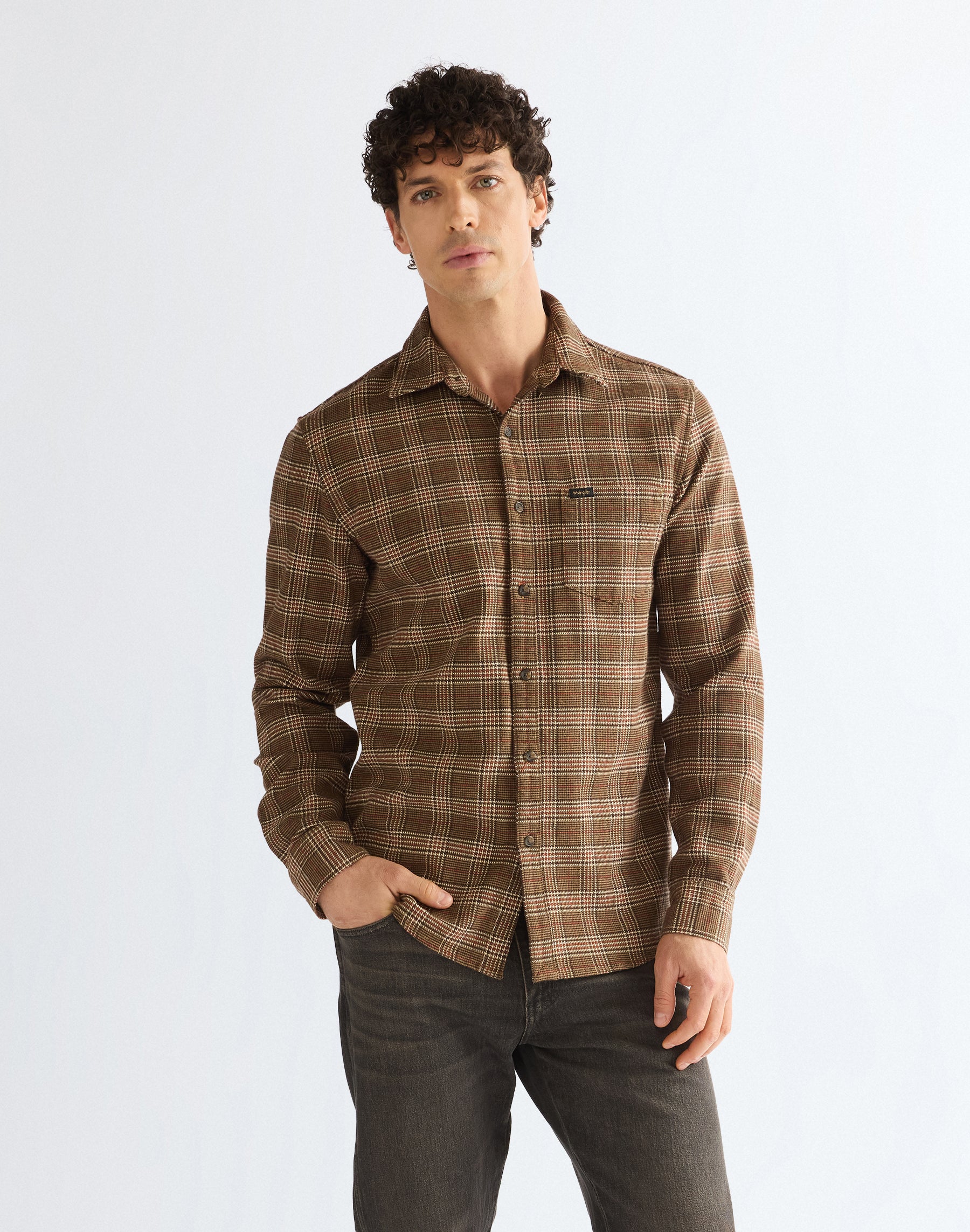 Langarmhemd 1 Pkt in Kangaroo Hemden Wrangler