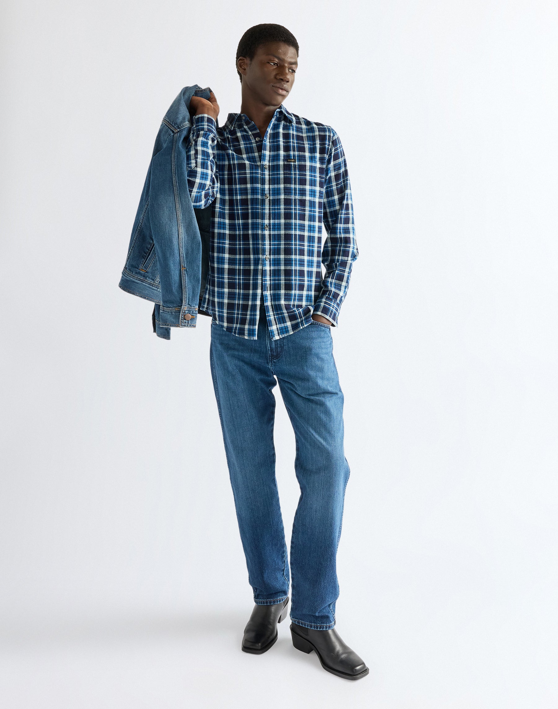 Langarmhemd 1 Pkt in Light Indigo Hemden Wrangler