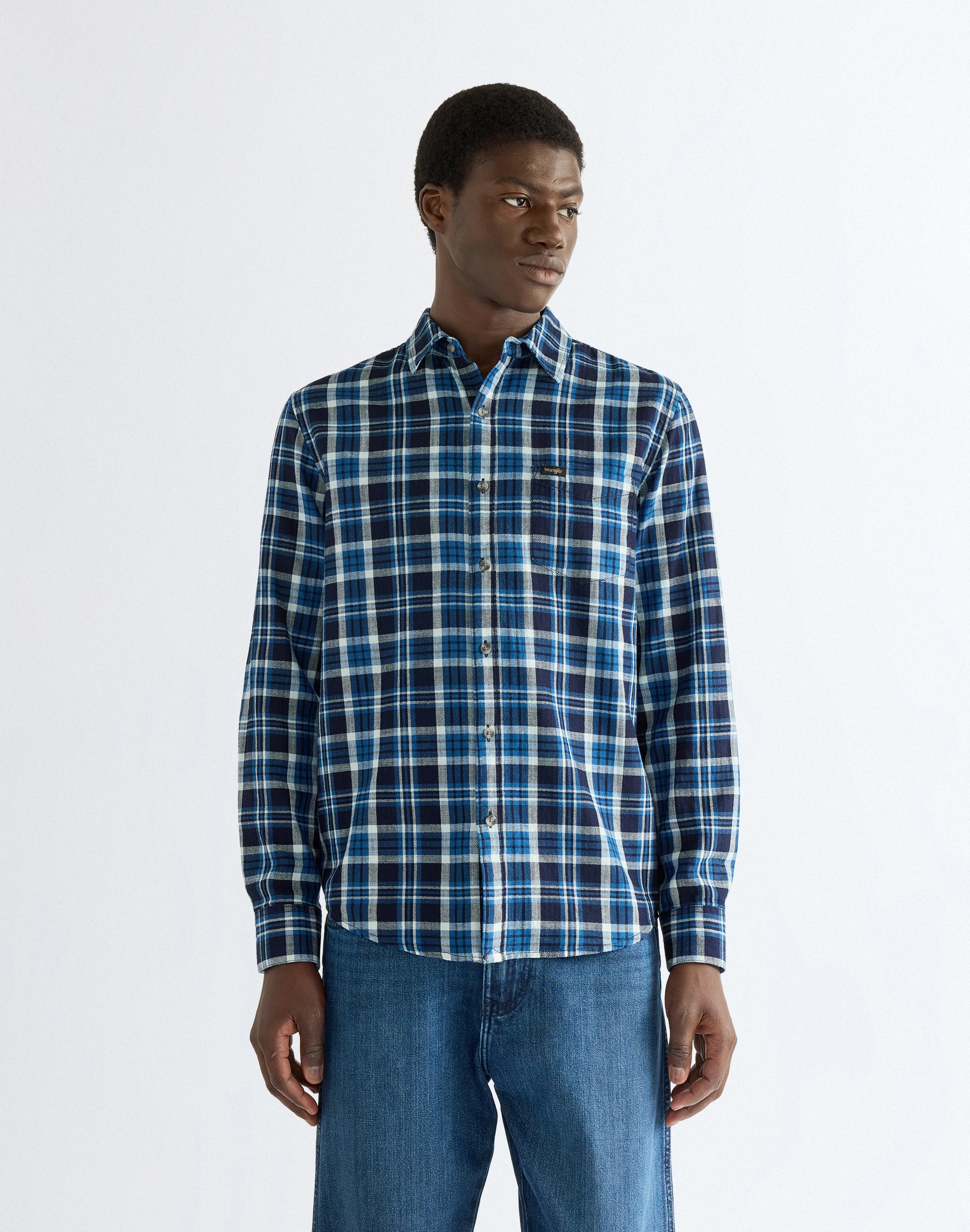 Langarmhemd 1 Pkt in Light Indigo Hemden Wrangler