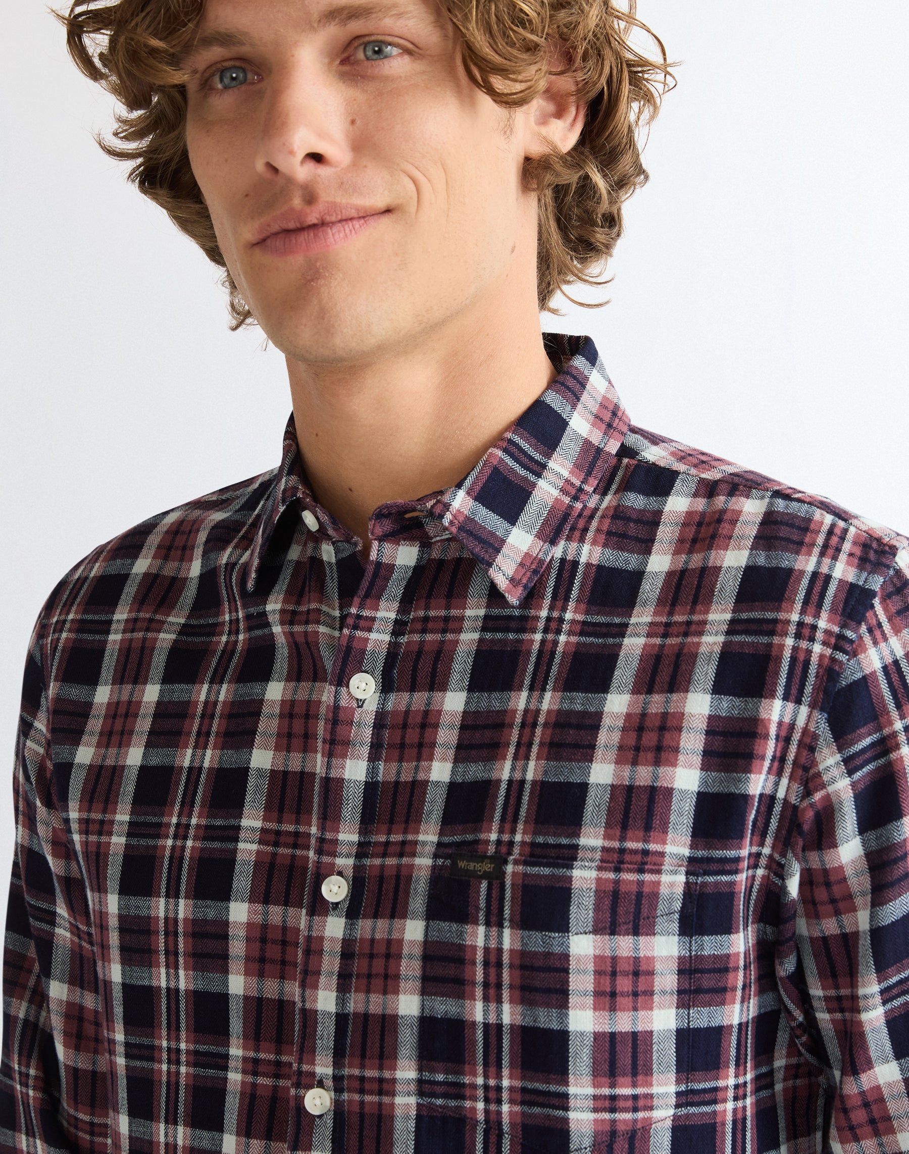 Langarmhemd 1 Pkt in Rose Indigo Hemden Wrangler