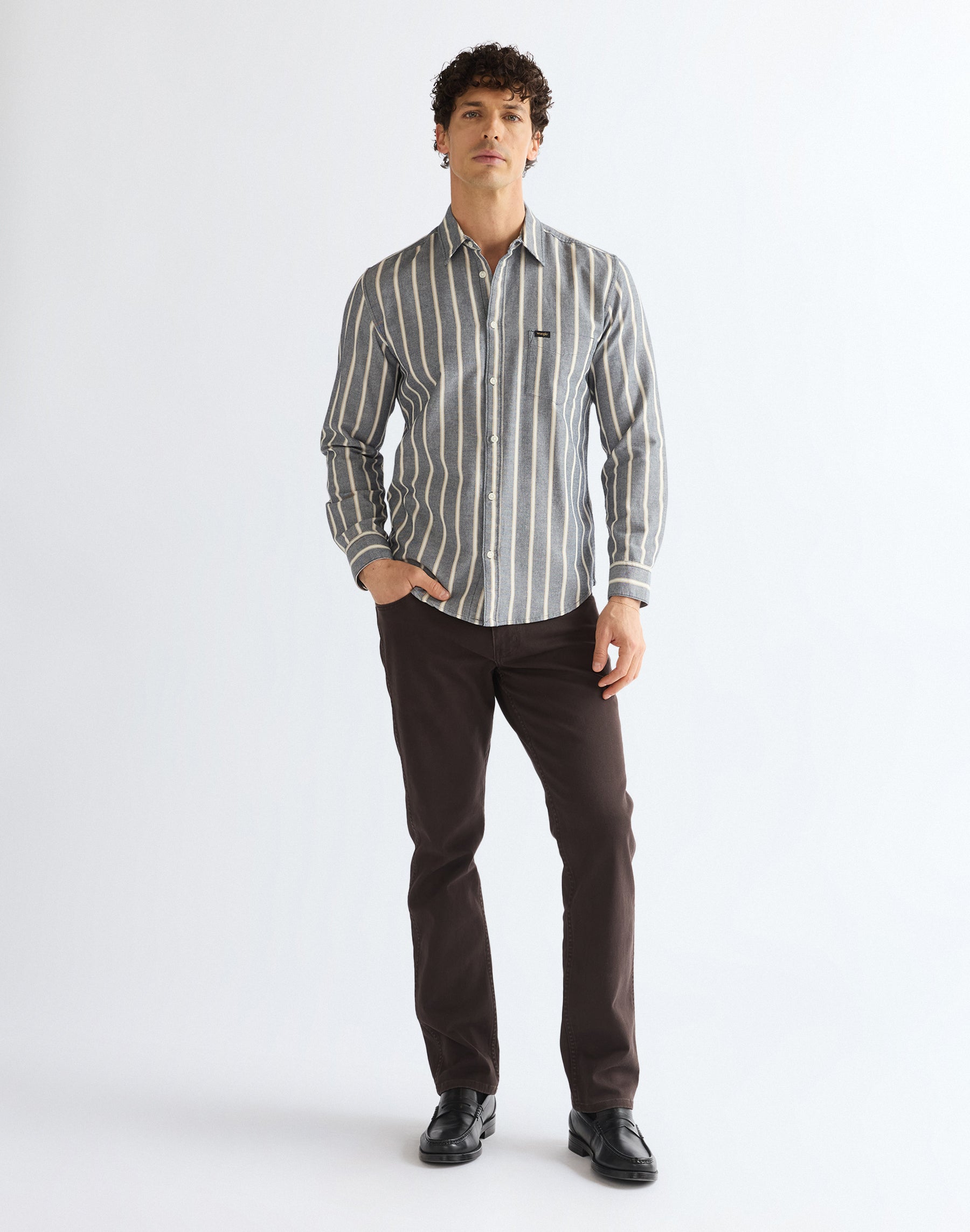 Langarmhemd 1 Pkt in Dark Sapphire Hemden Wrangler