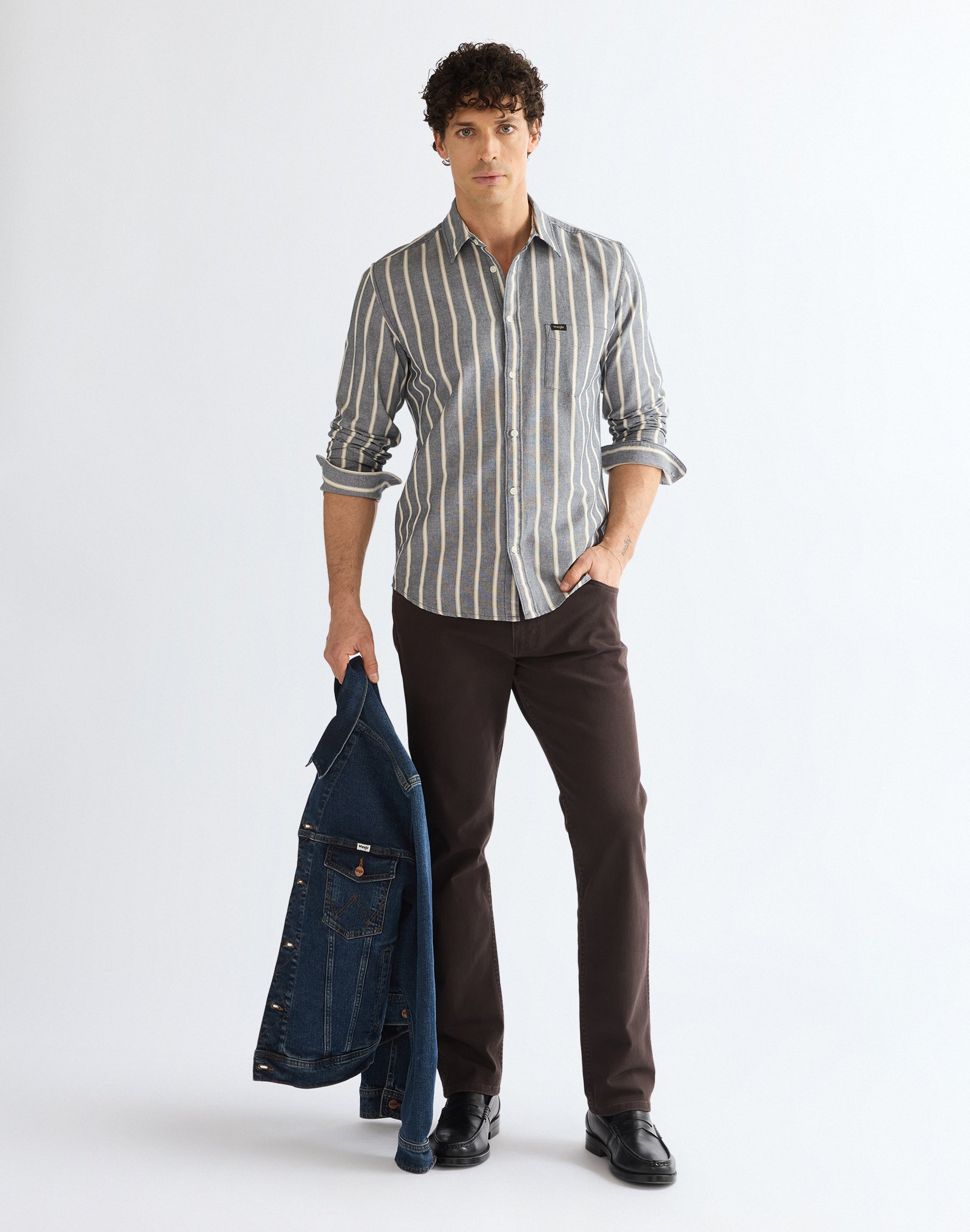 Langarmhemd 1 Pkt in Dark Sapphire Hemden Wrangler