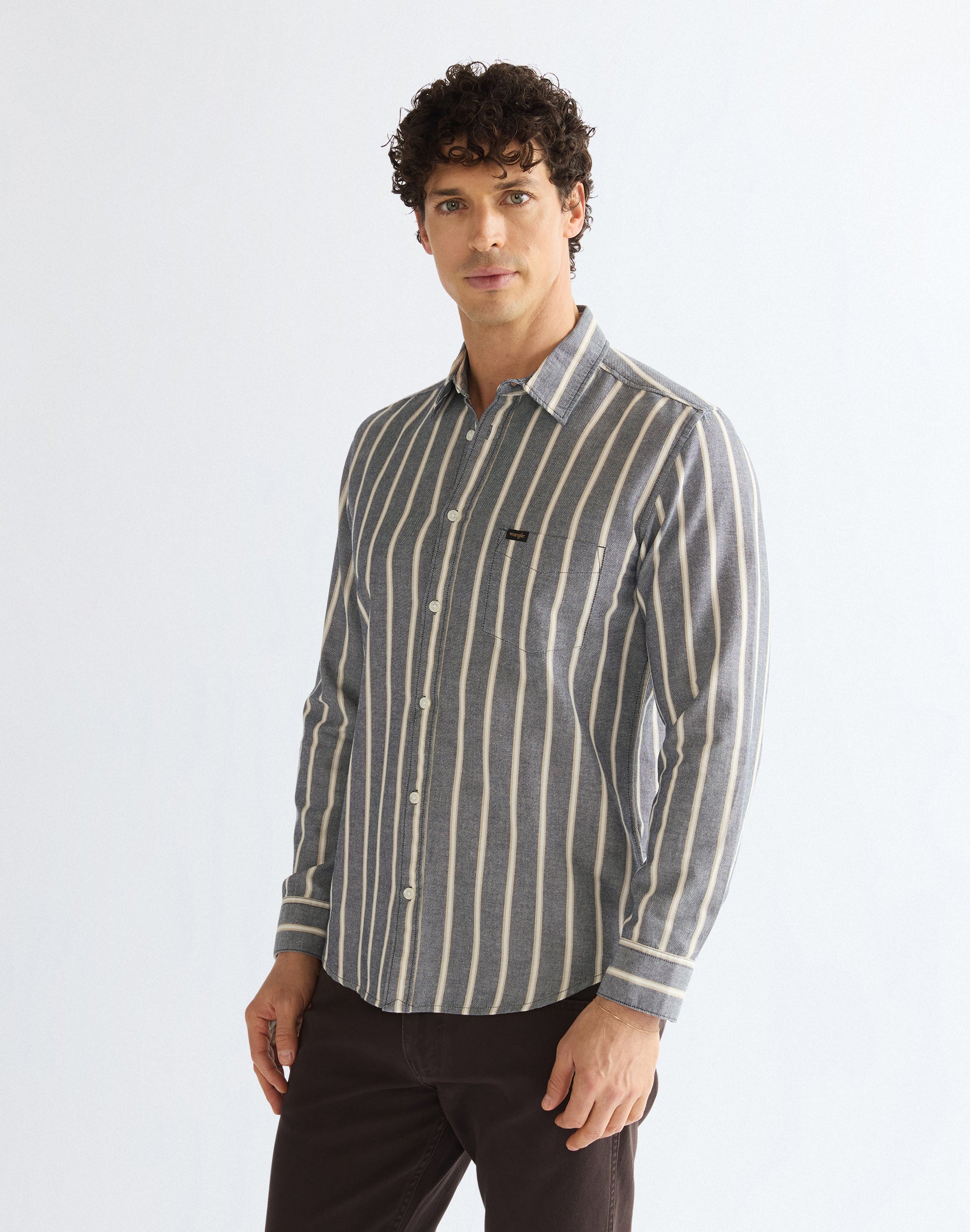 Langarmhemd 1 Pkt in Dark Sapphire Hemden Wrangler