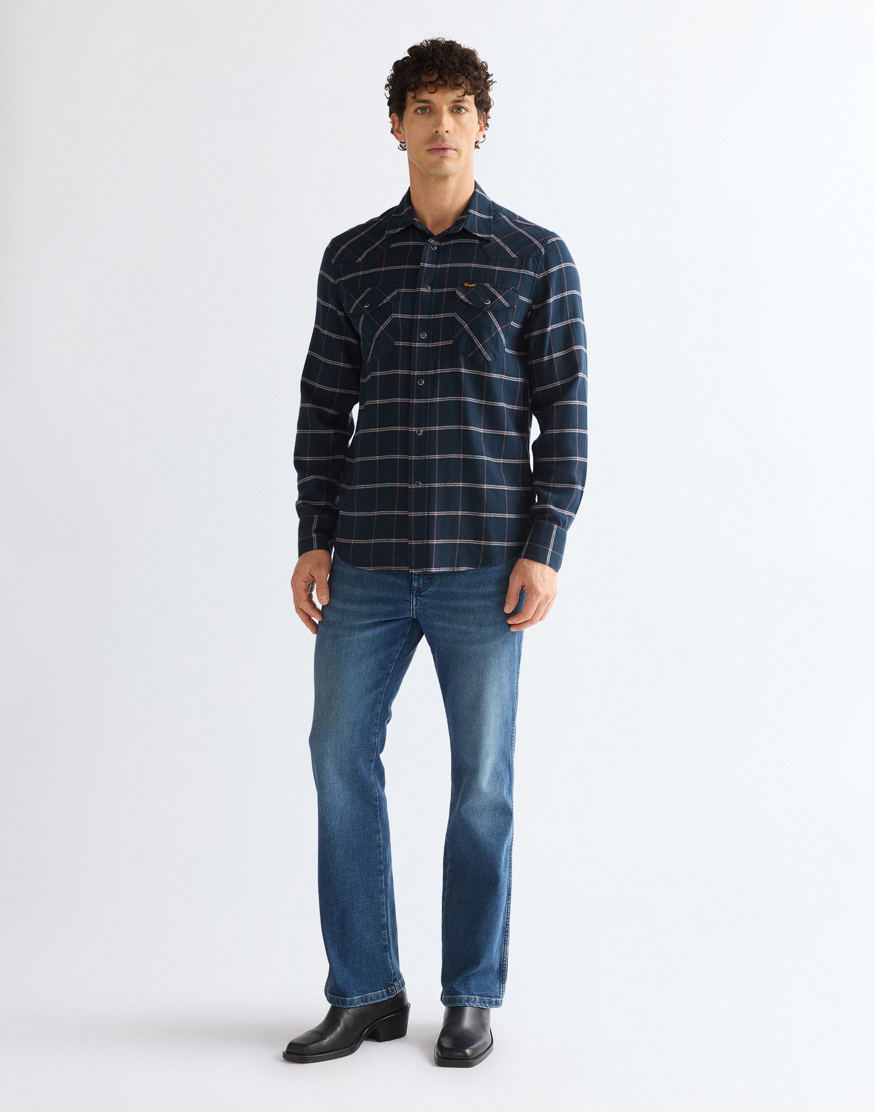 Langarmhemd Western in Sapphire Rose Hemden Wrangler