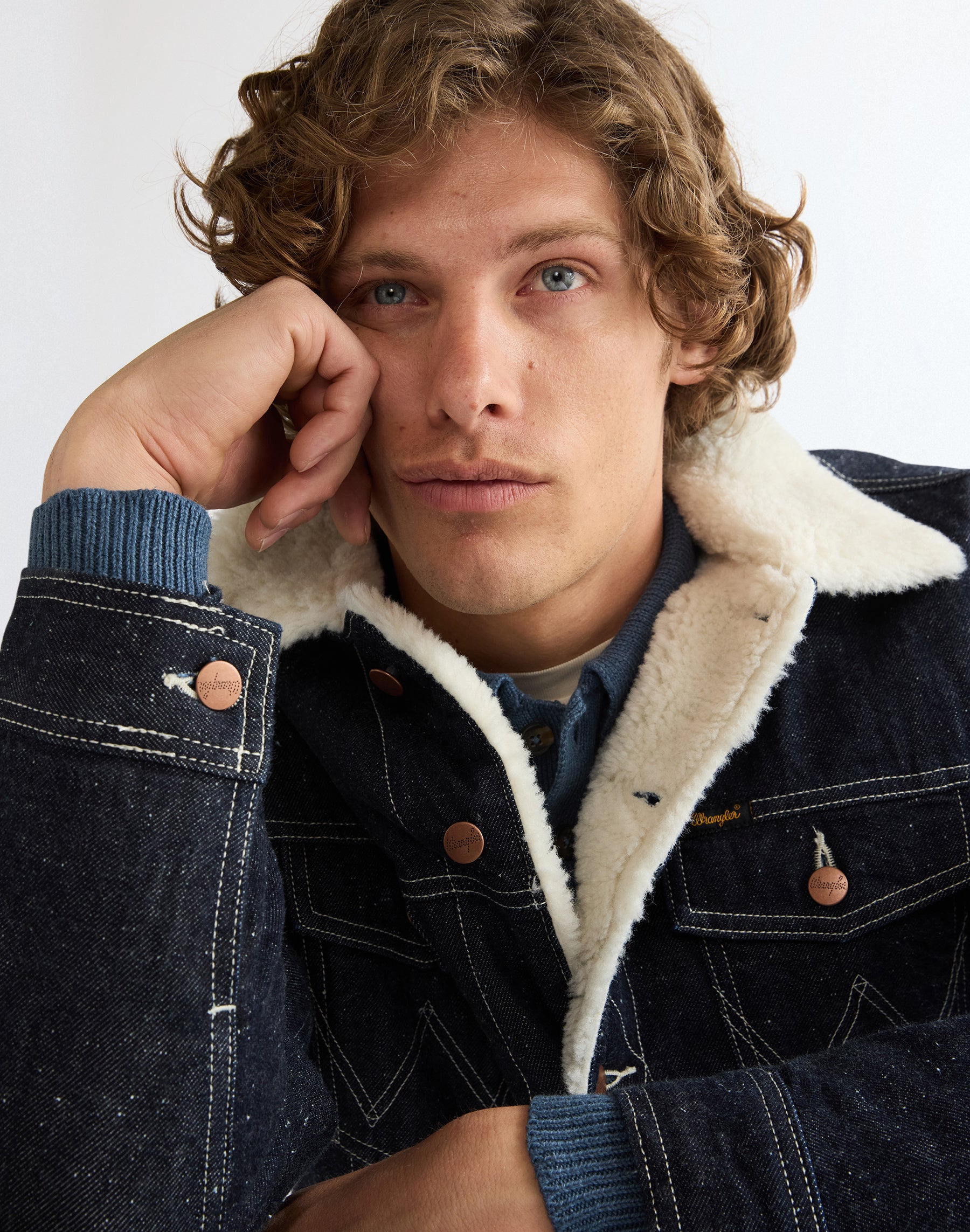 Jeansjacke Sherpa Anti Fit in Night Sky Jacken Wrangler