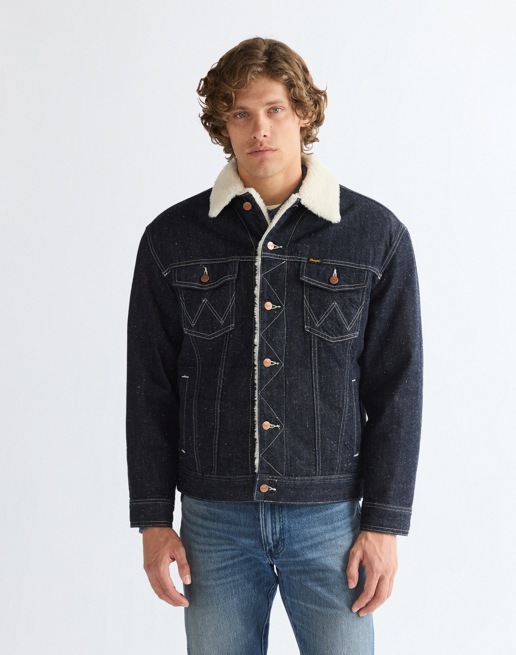 Jeansjacke Sherpa Anti Fit in Night Sky Jacken Wrangler
