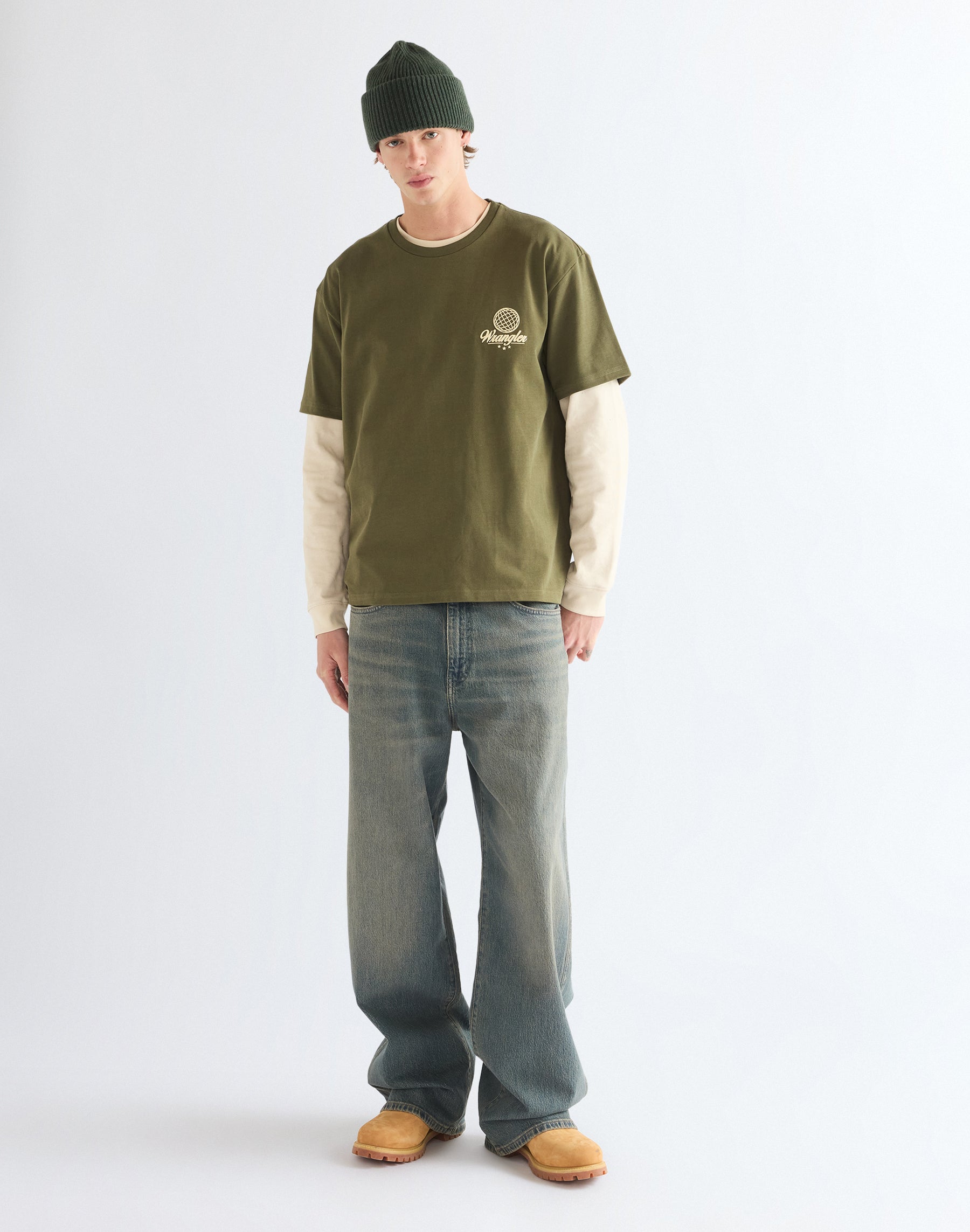 T-Shirt Vintage in Olive Night T-Shirts Wrangler