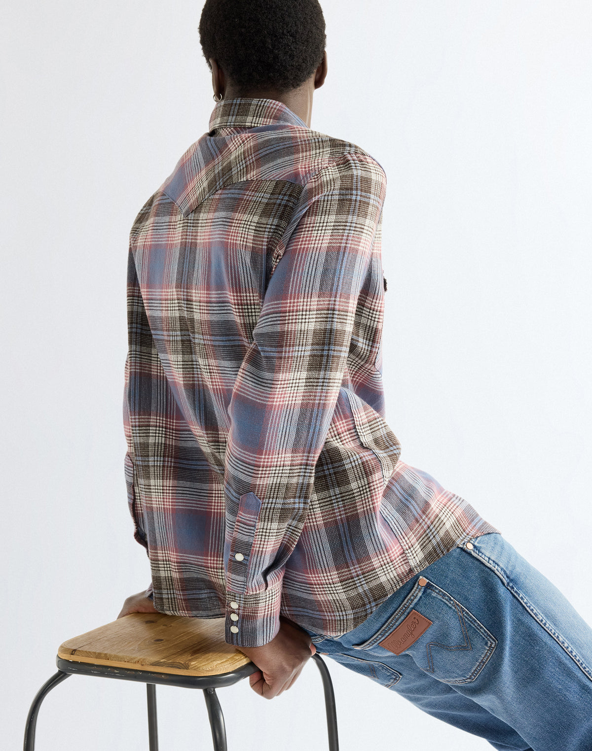 Langarmhemd Western in Soft Brown Hemden Wrangler