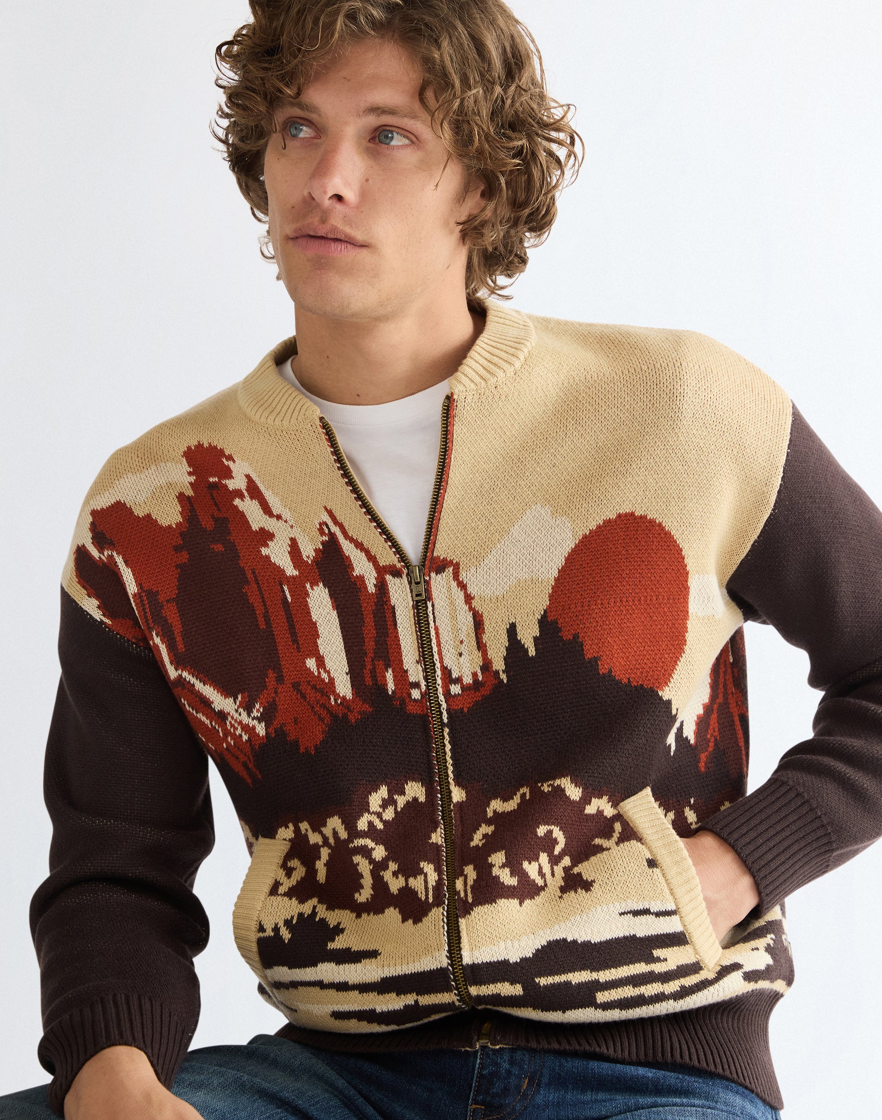 Strickjacke Full Zip in Desert Scenic Pullover Wrangler