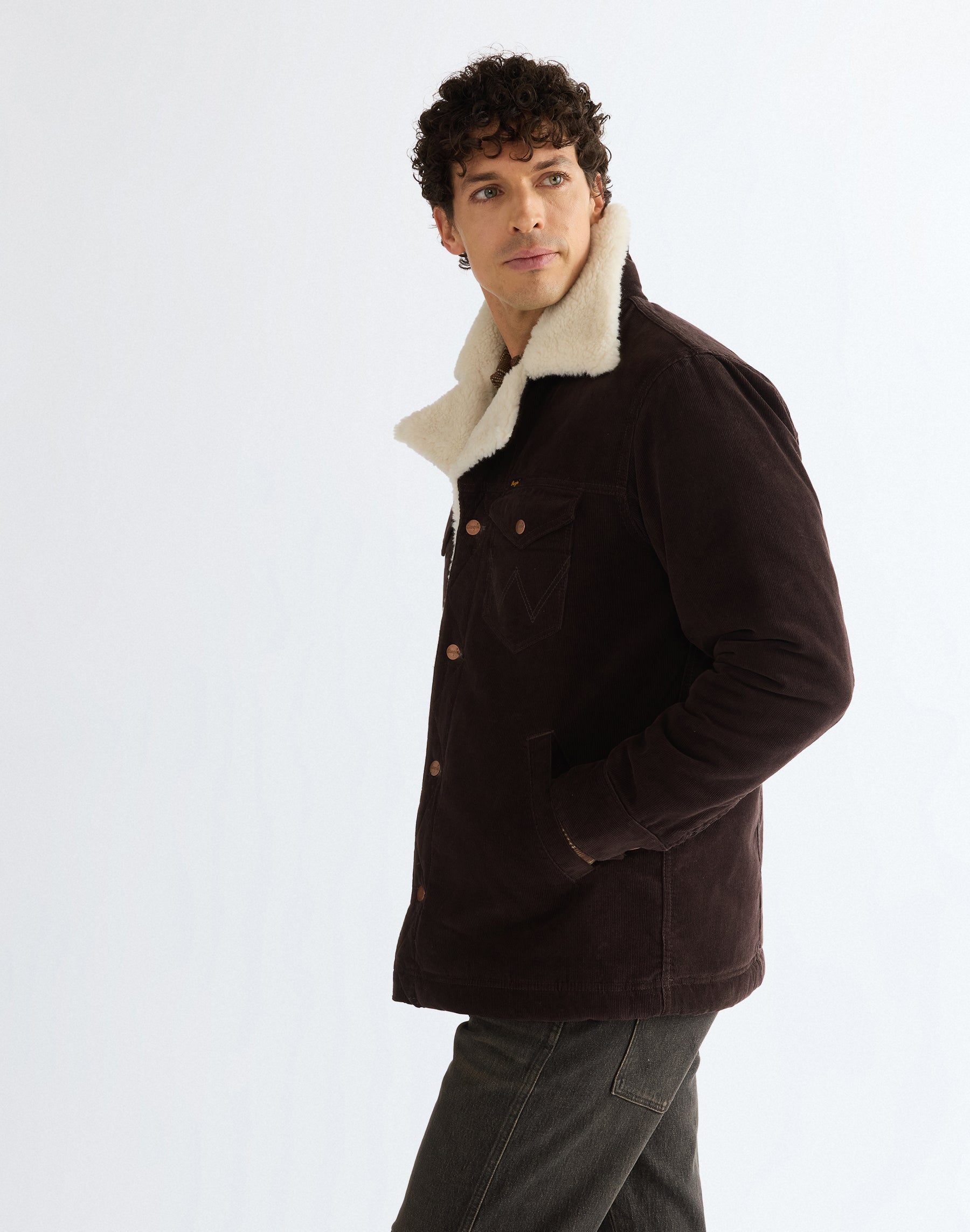 Sherpajacke Wrange in Chocolate Torte Jacken Wrangler