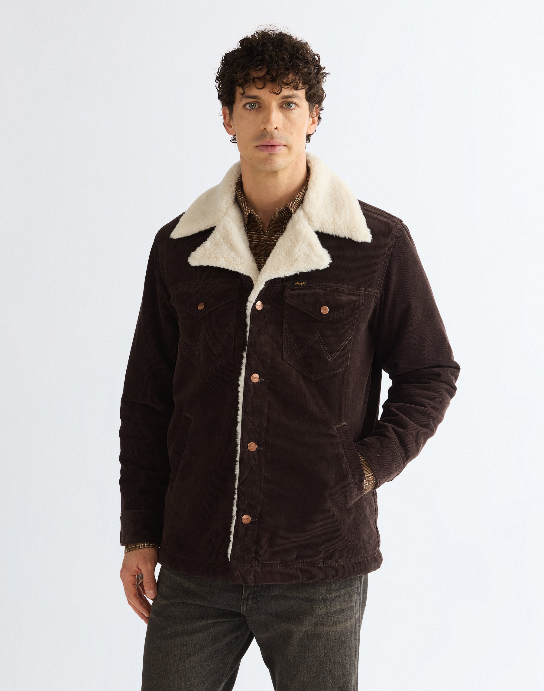 Sherpajacke Wrange in Chocolate Torte Jacken Wrangler