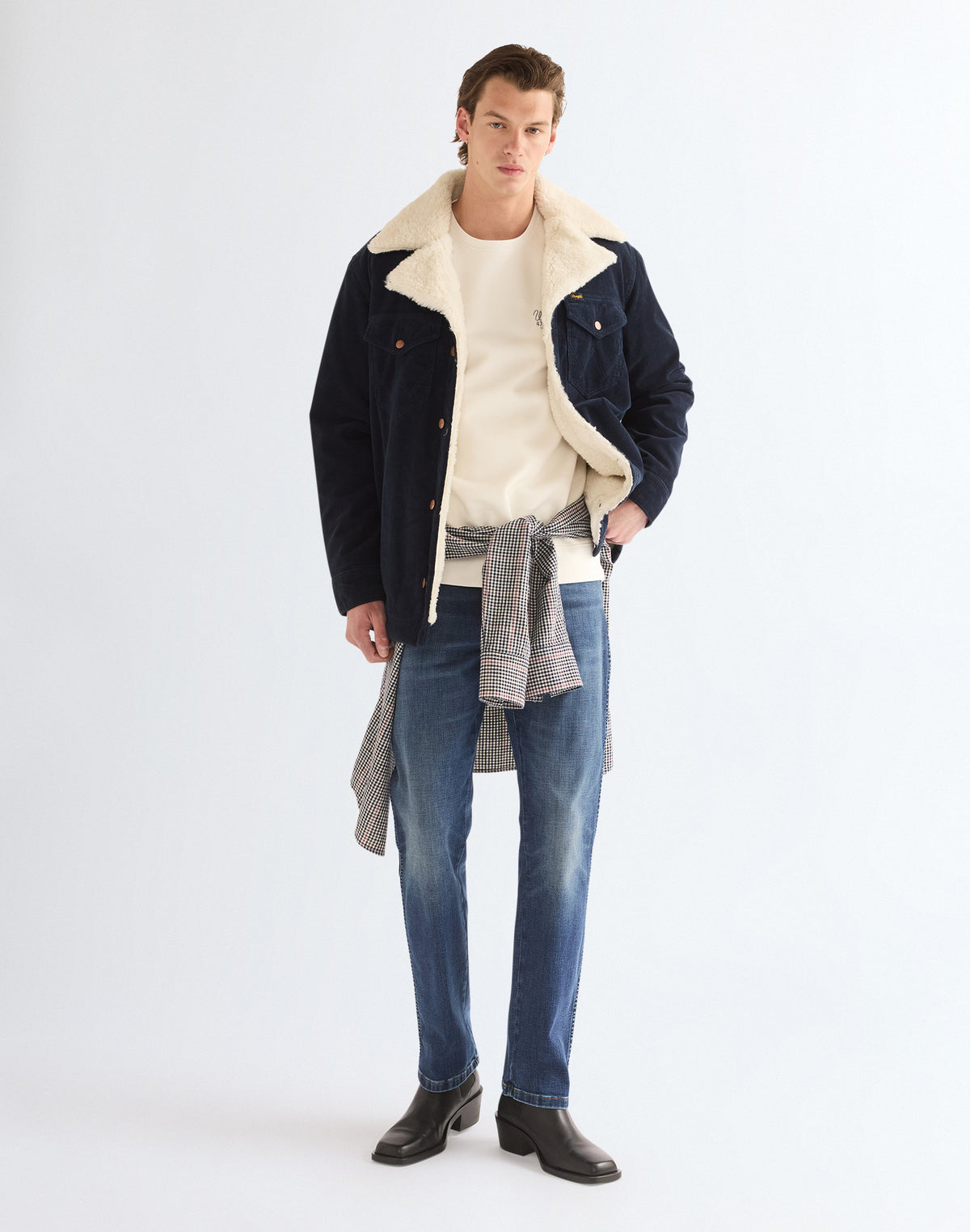 Sherpajacke Wrange in Dark Sapphire Jacken Wrangler
