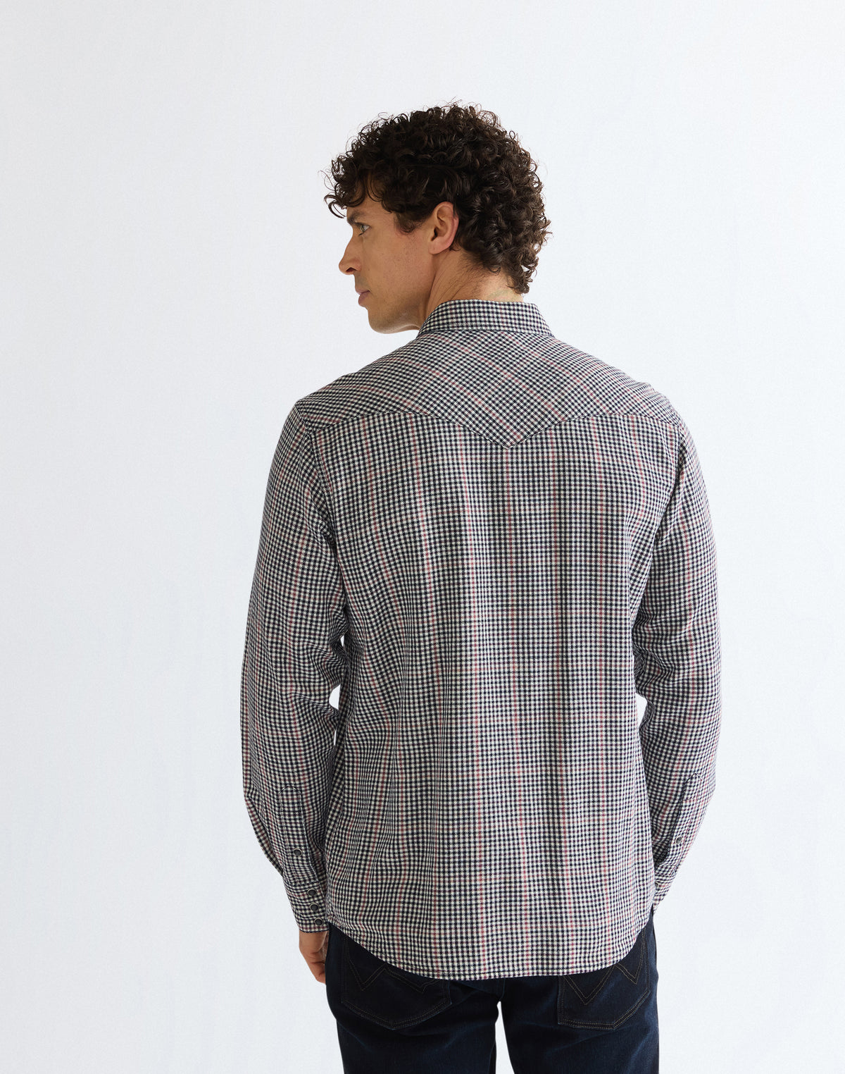 Langarmhemd Western in Red Indigo Hemden Wrangler