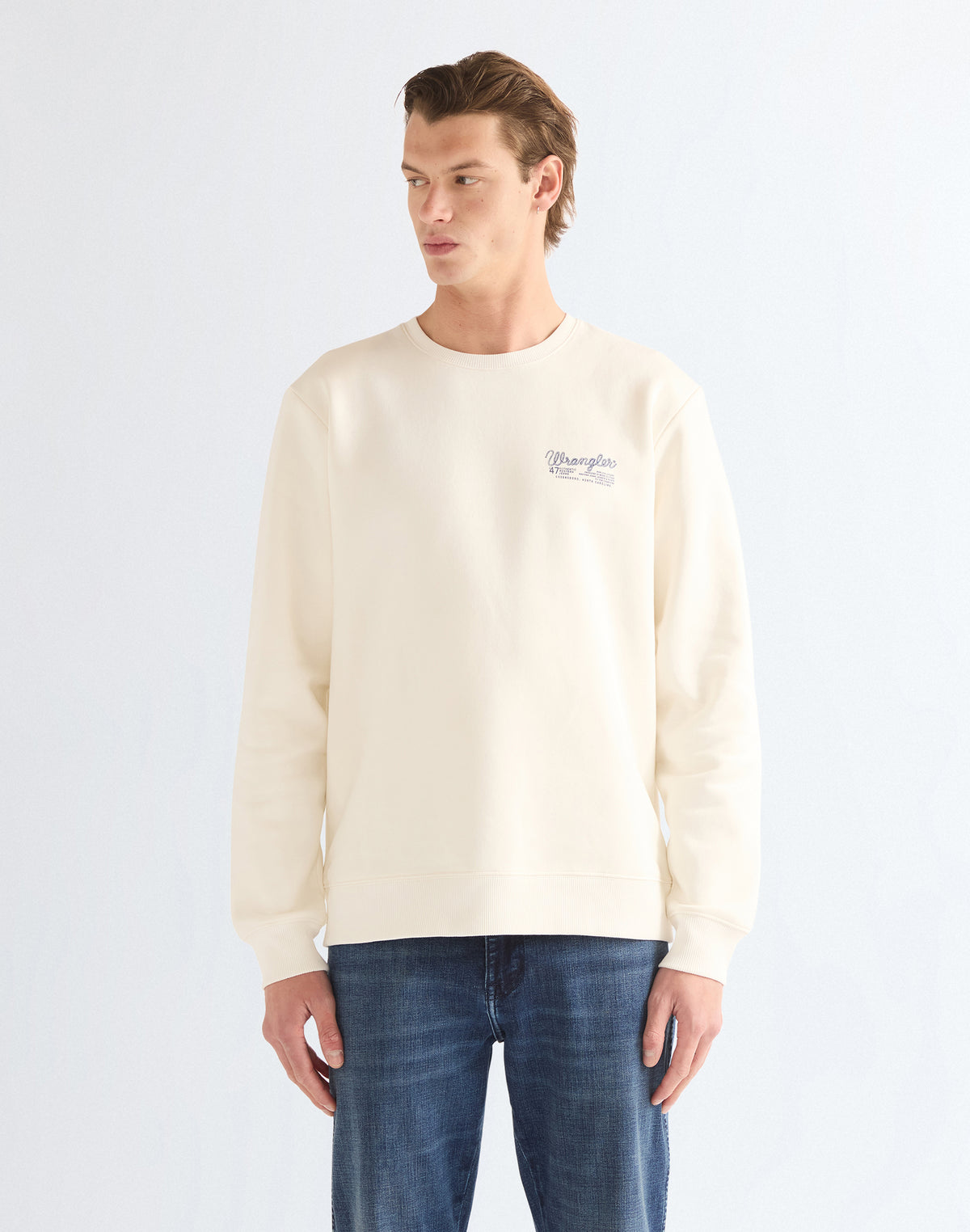 Sweatshirt Graphic Crew in Egret Sweatshirts Wrangler