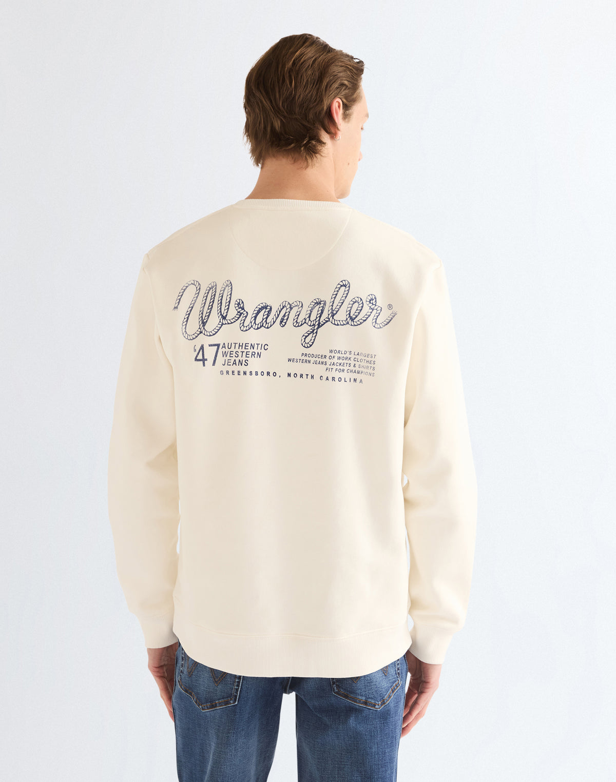 Sweatshirt Graphic Crew in Egret Sweatshirts Wrangler