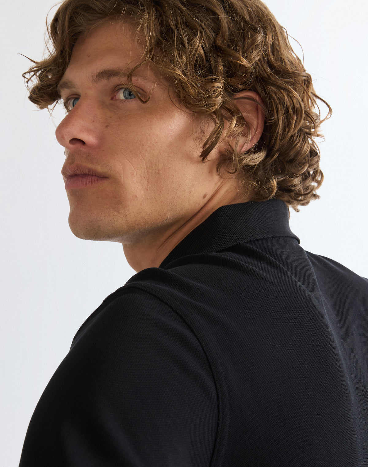 Langarmpolo Polo in Black T-Shirts Wrangler