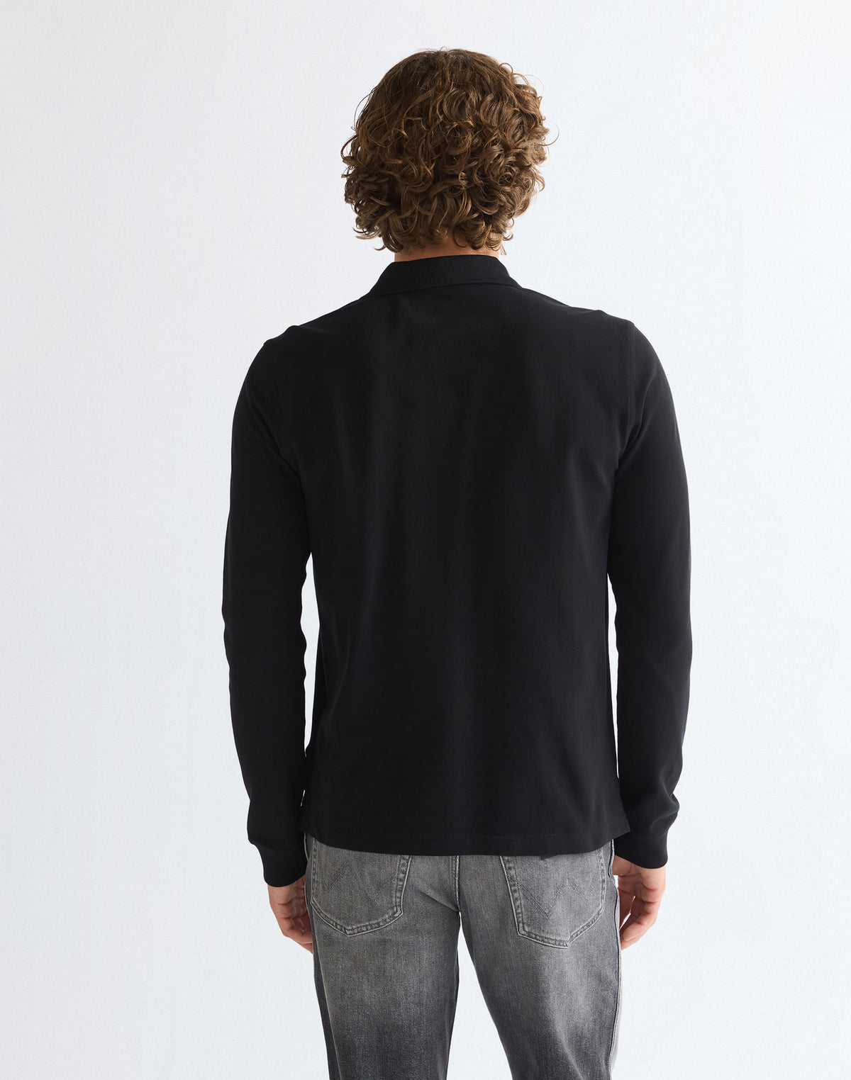 Langarmpolo Polo in Black T-Shirts Wrangler