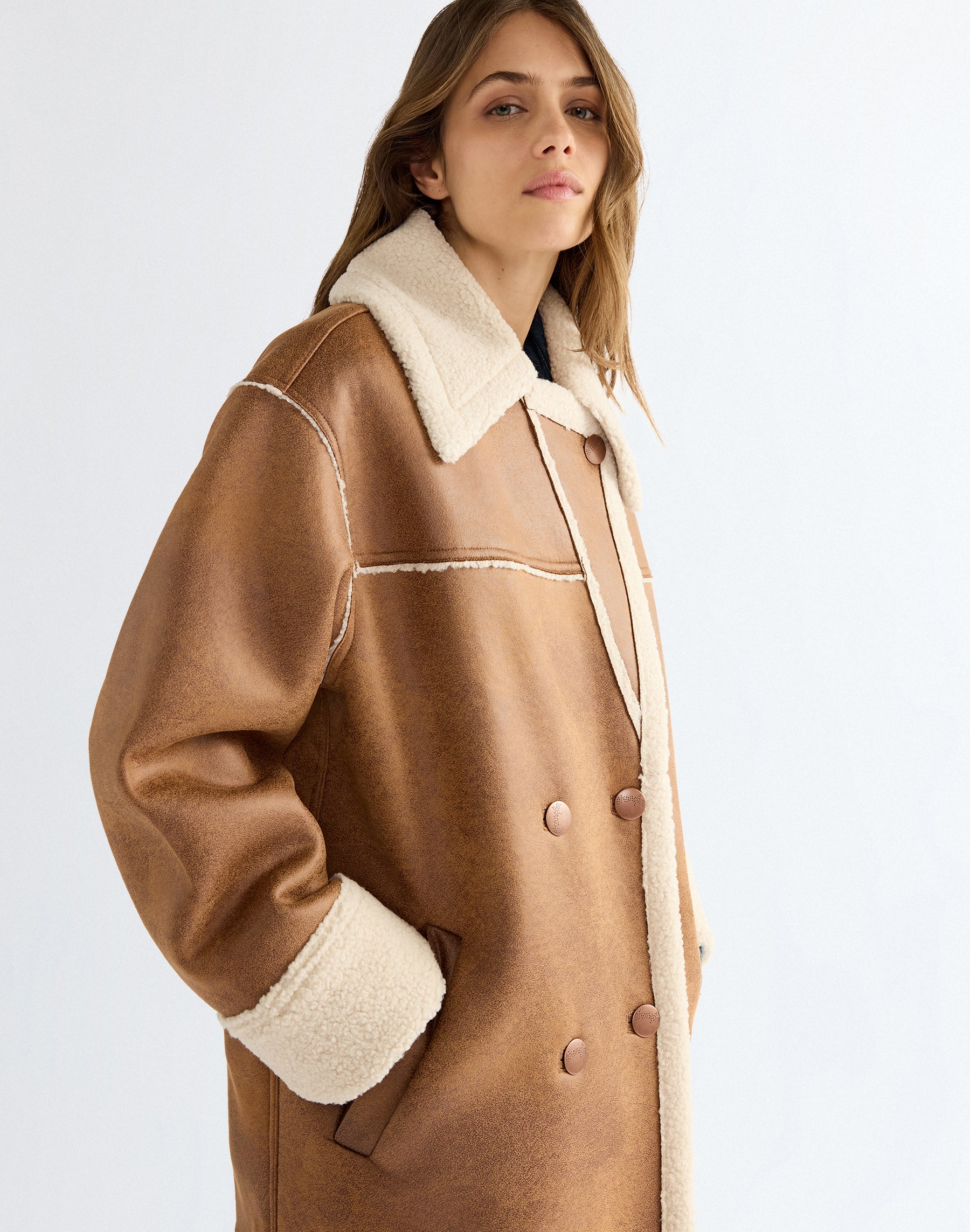 Wintermantel Wrange in Medium Brown Jacken Wrangler