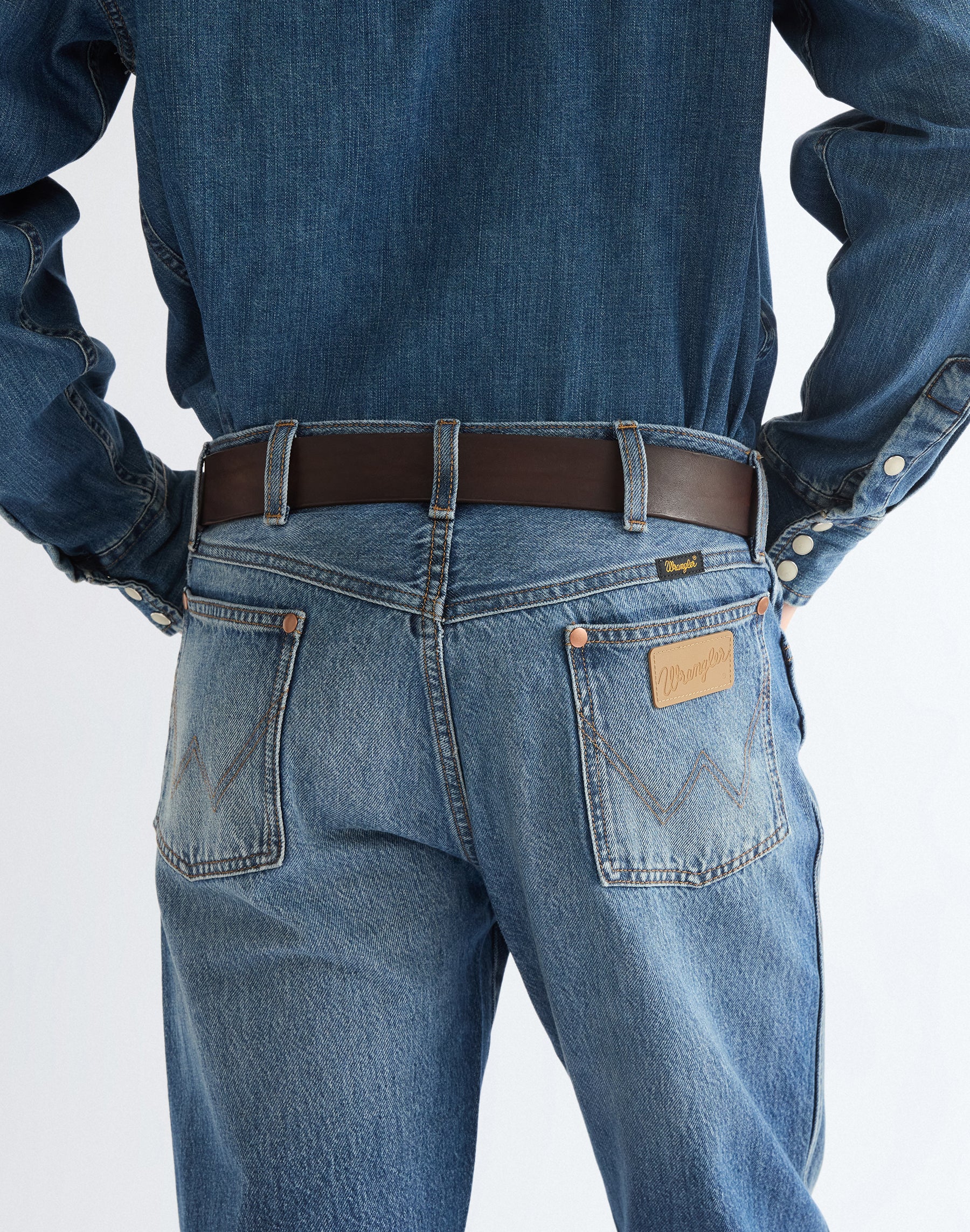 Gürtel Oversized Buckle in Dark Brown Gürtel Wrangler