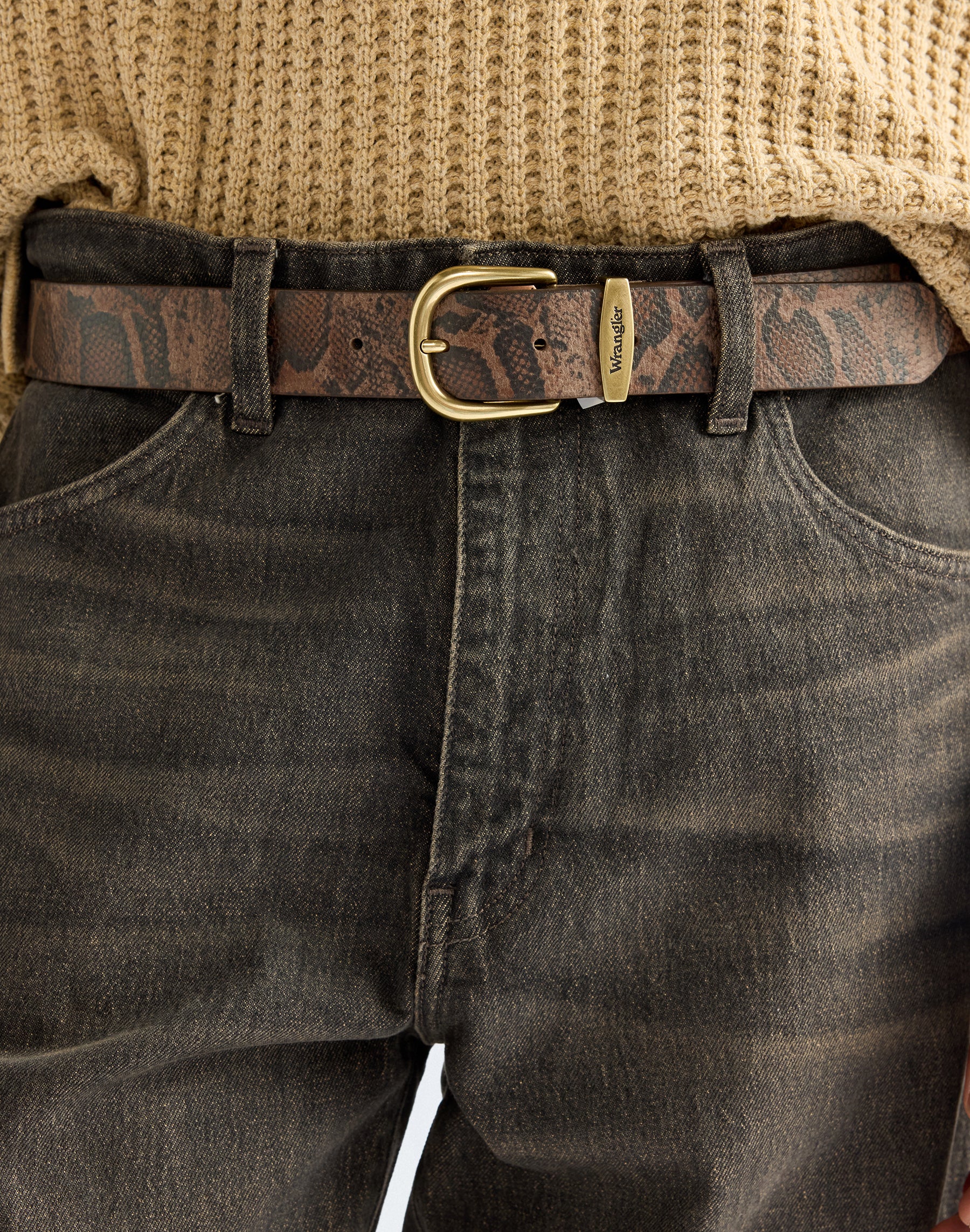 Gürtel Snake in Dark Brown Gürtel Wrangler