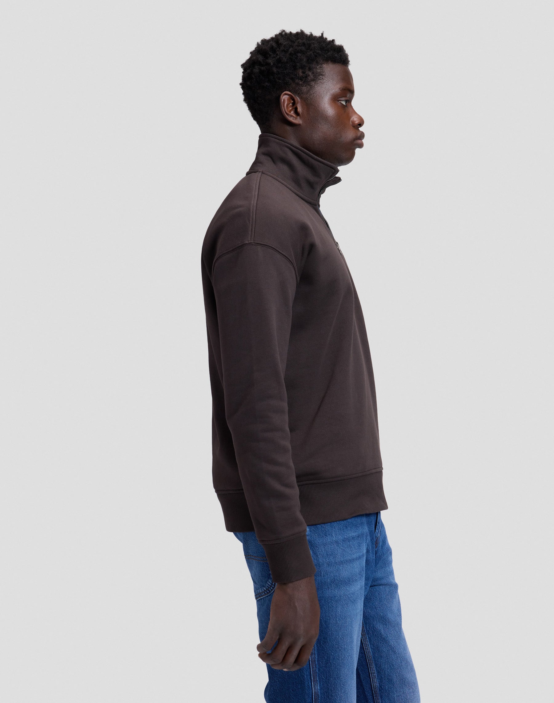 Sweatshirt Workwear Half Zip in Chocolate Torte Sweatshirts Lee