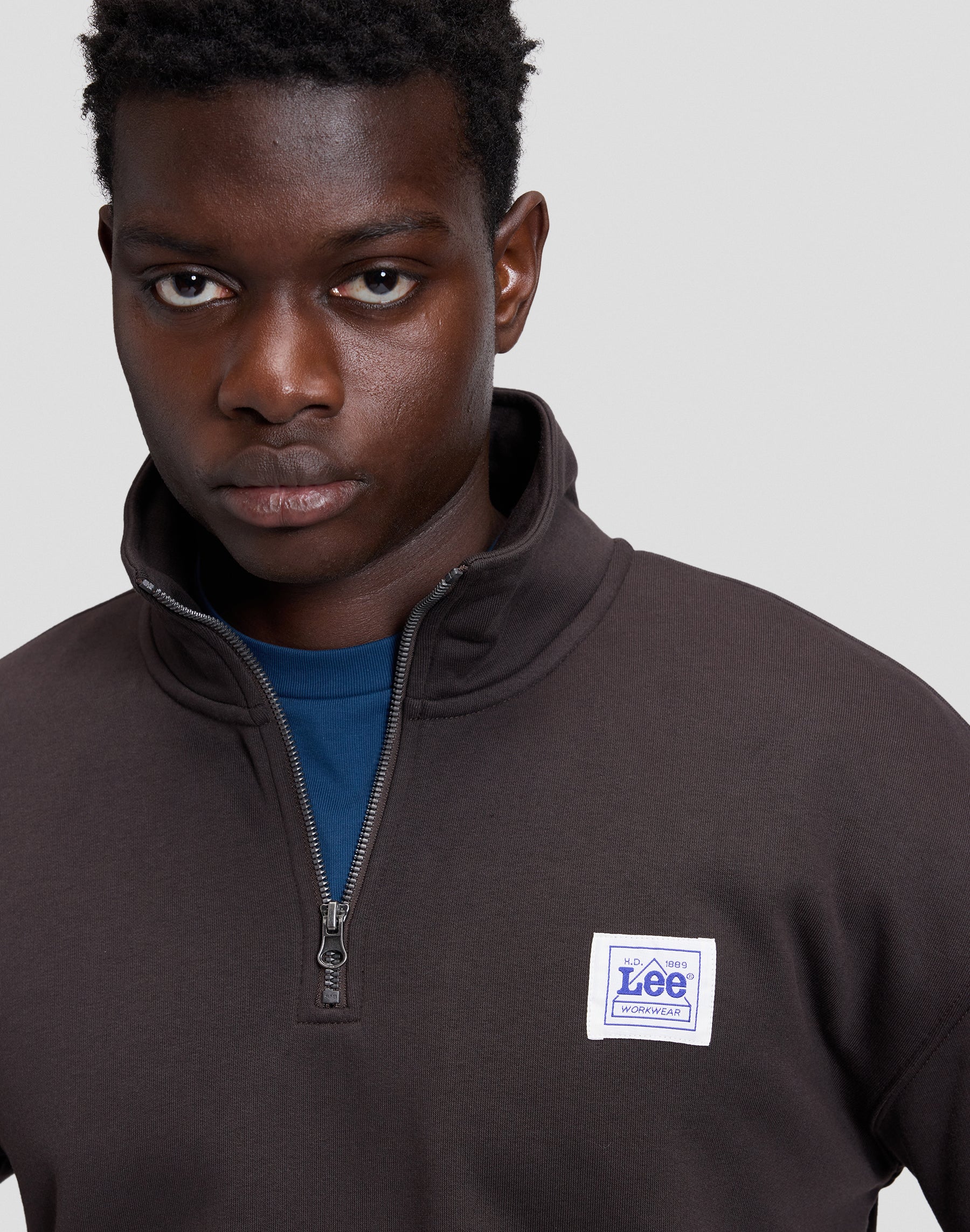 Sweatshirt Workwear Half Zip in Chocolate Torte Sweatshirts Lee