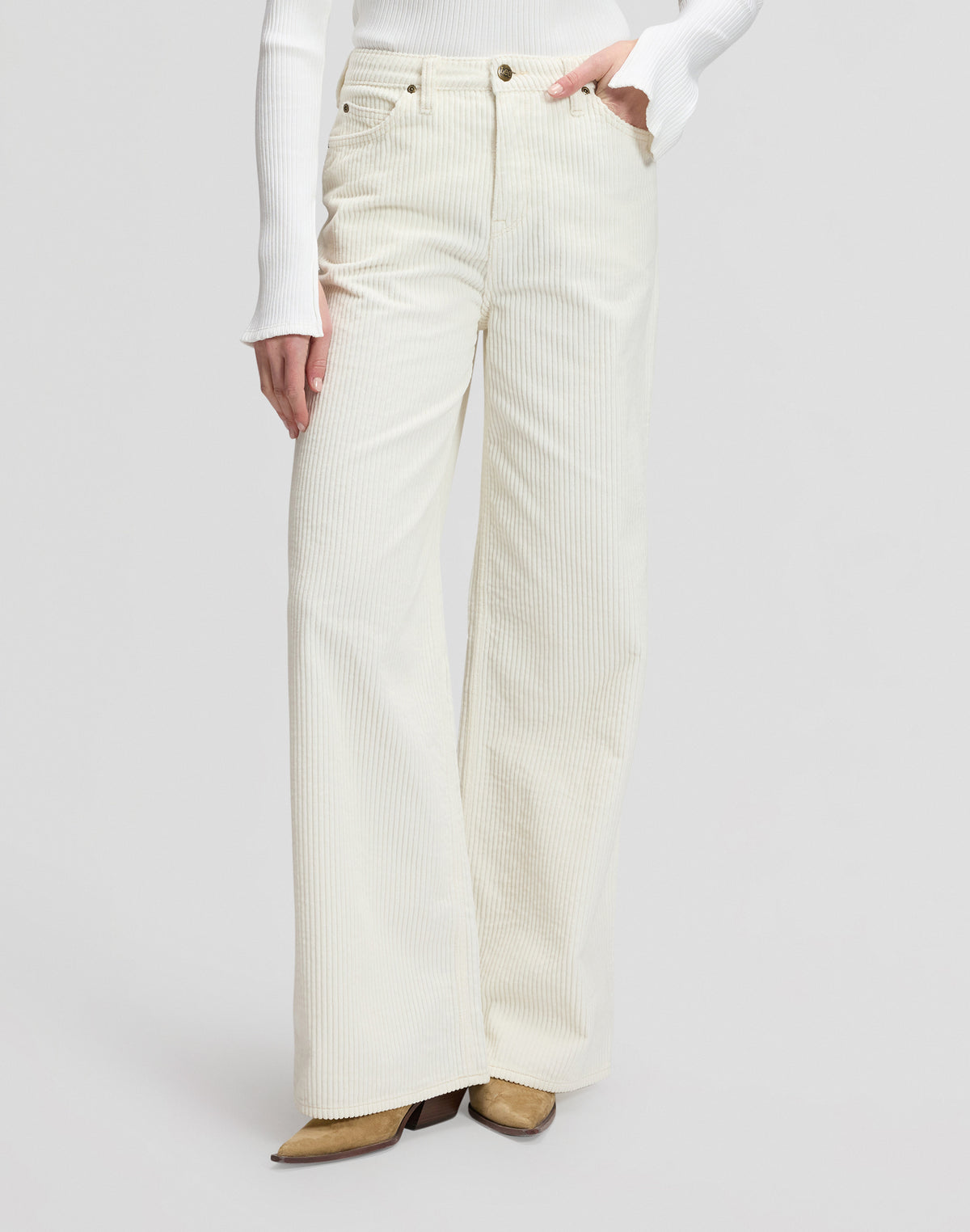 Cordhose Stella in Ecru Hosen Lee