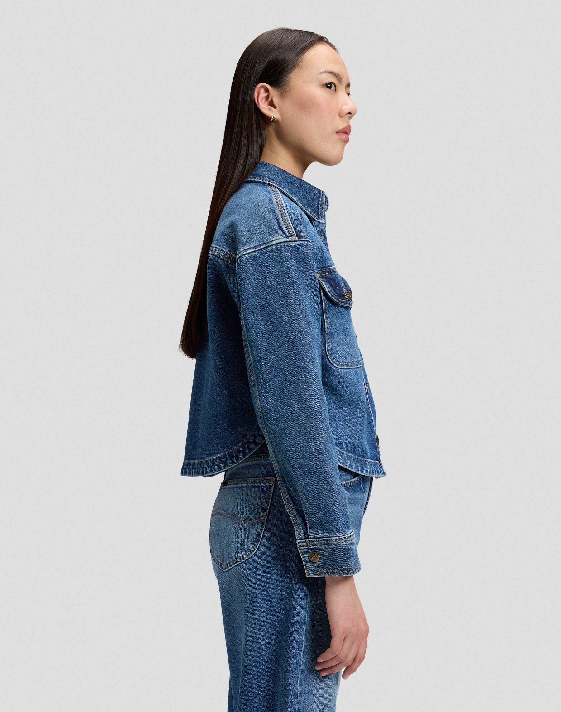 Hemd Flap Pocket in Vintage Blues Hemden Lee