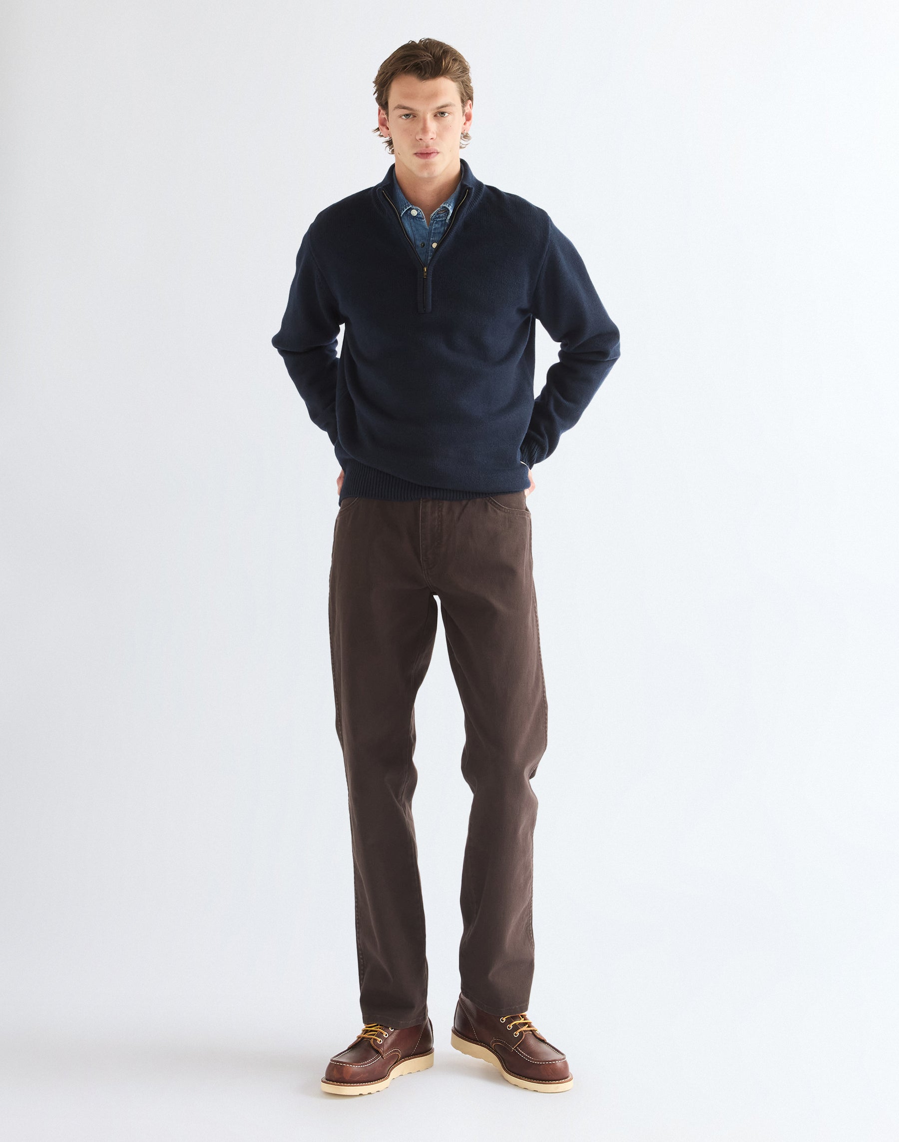 Pullover Quarter Zip in Dark Sapphire Pullover Wrangler