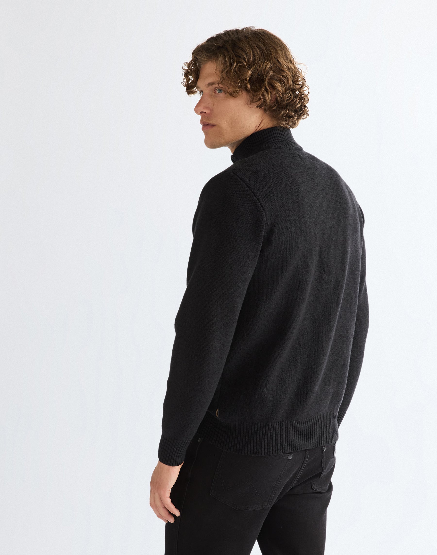 Pullover Quarter Zip in Black Pullover Wrangler