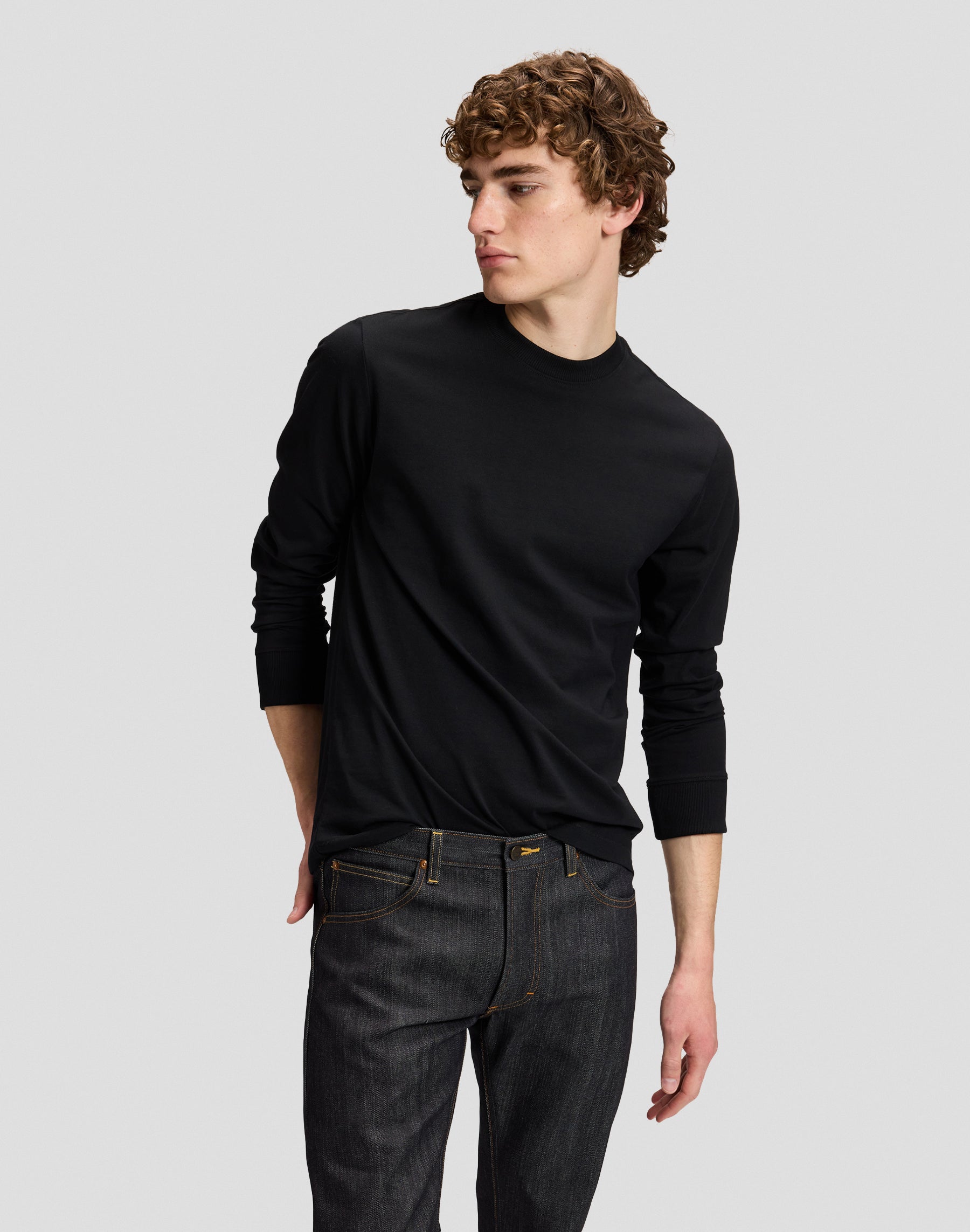 Langarmshirt 101 in Black T-Shirts Lee