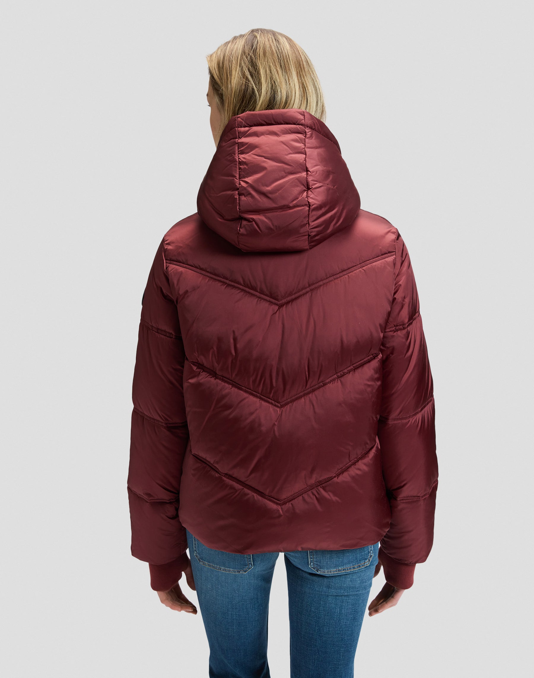 Winterjacke Short Hooded Puffer in Port Jacken Lee