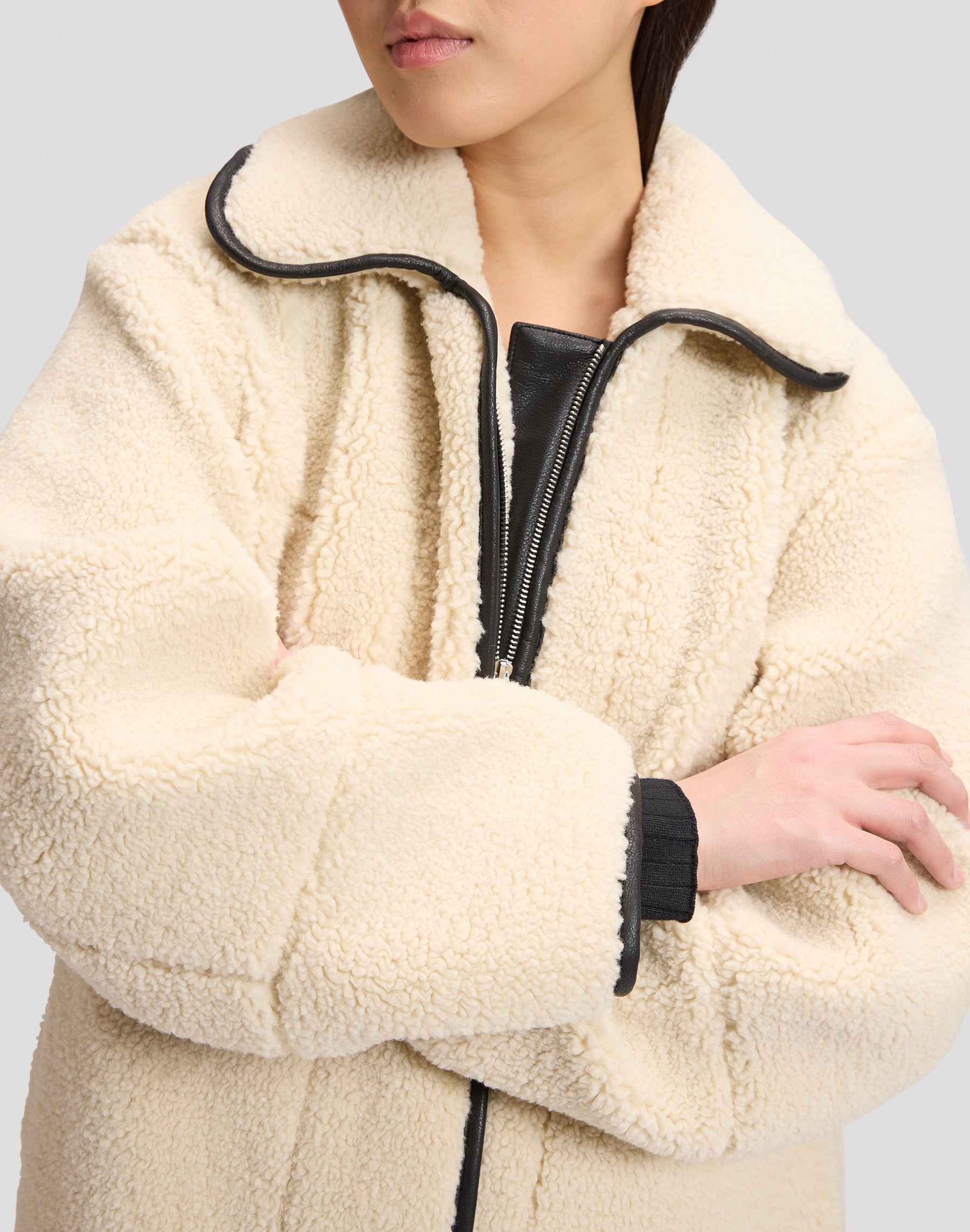 Wintermantel Teddy Coat in Warm Ecru Jacken Lee