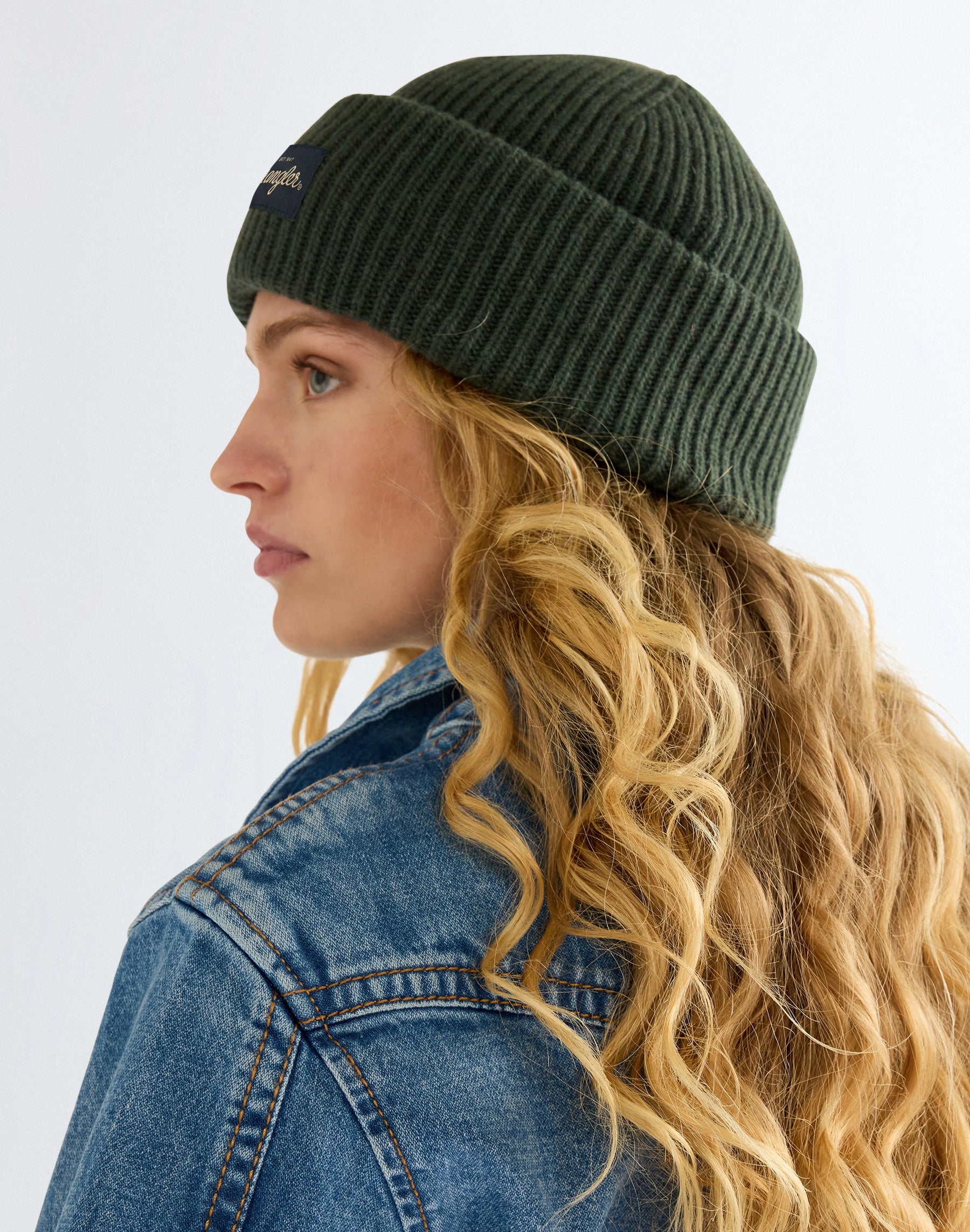 Mütze Ribbed Wool in Green Mützen Wrangler