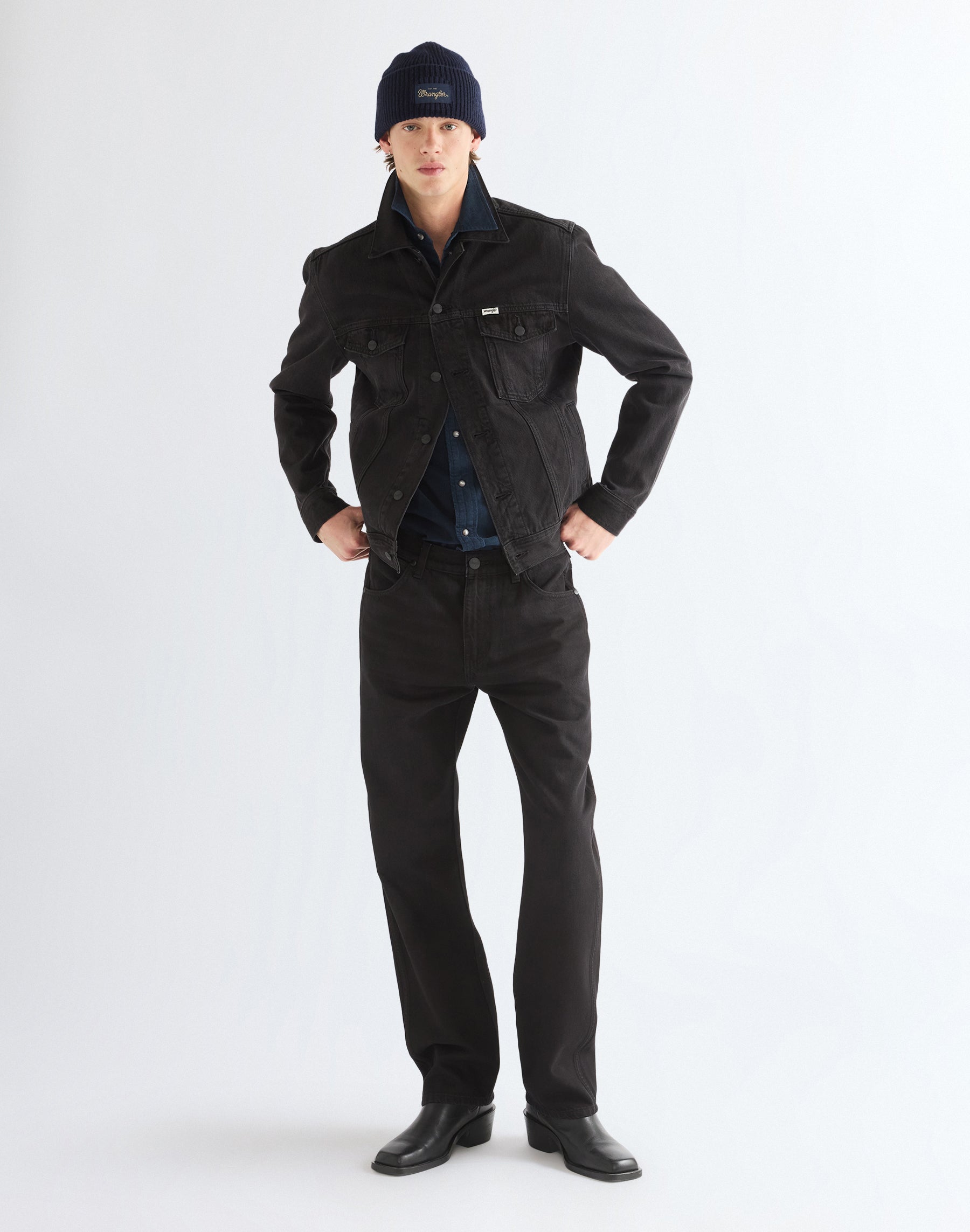 Mütze Ribbed Wool in Navy Mützen Wrangler