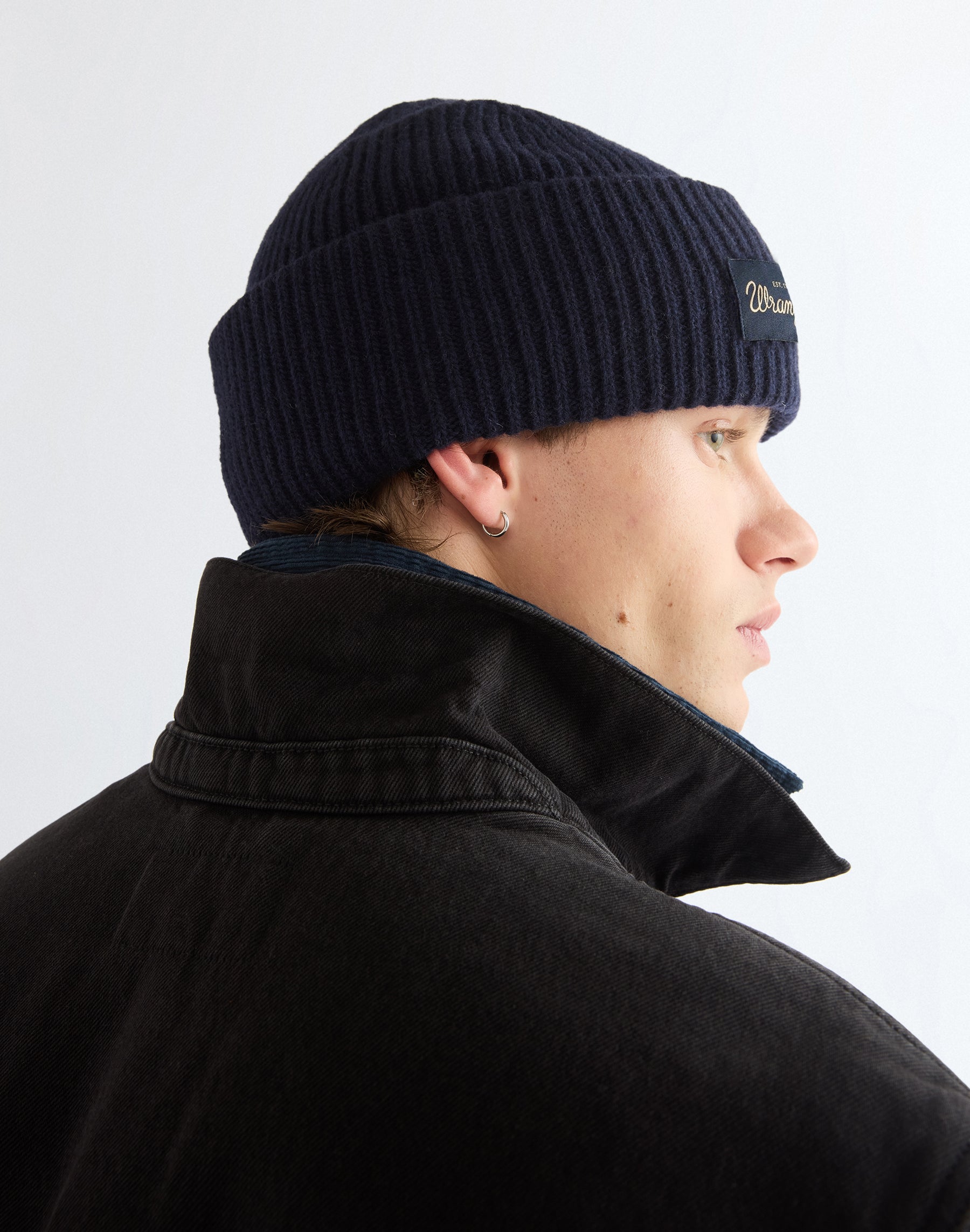Mütze Ribbed Wool in Navy Mützen Wrangler