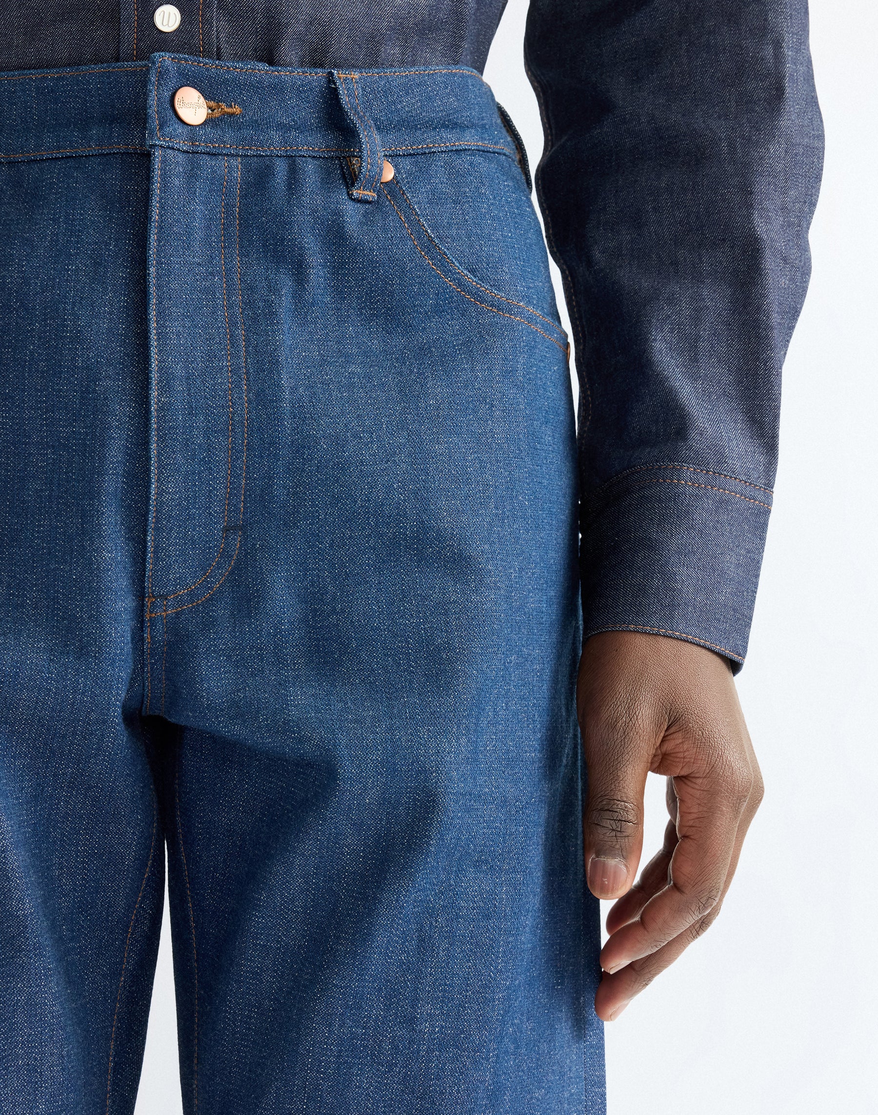 Jeans 13Mwz in Indigo Raw Jeans Wrangler