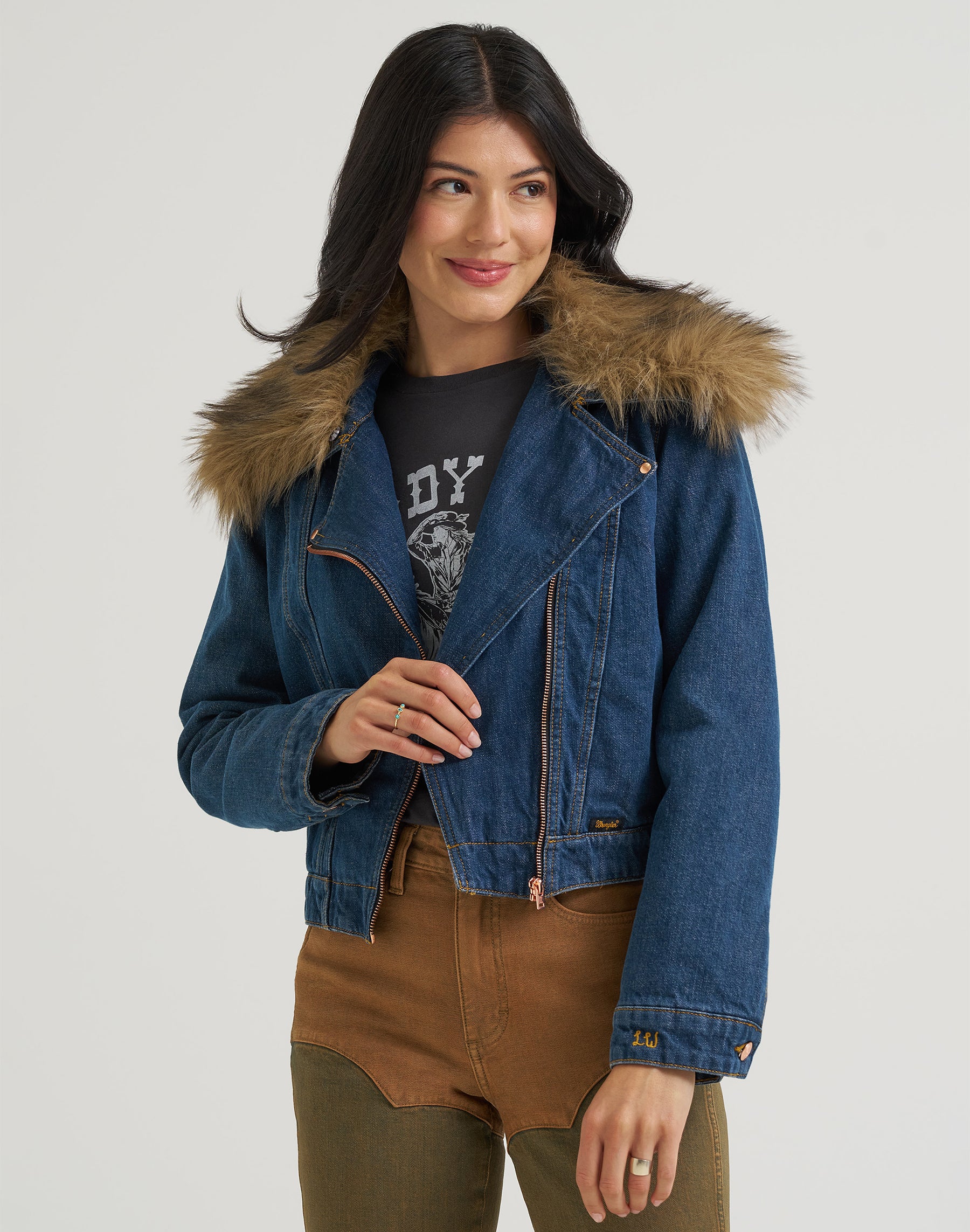 Jeansjacke Moto in Denim Jacken Wrangler
